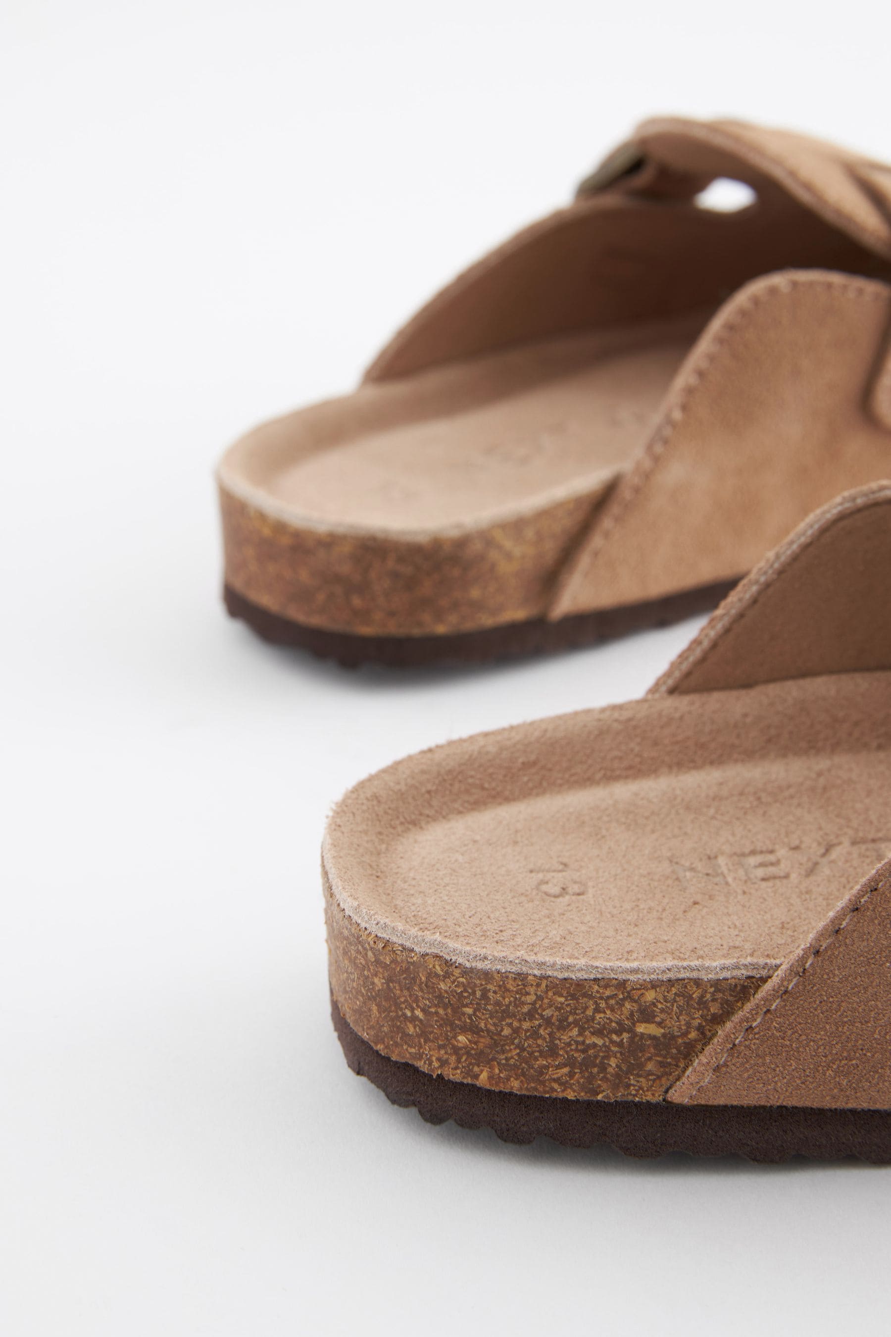 Tan Brown Suede Slip-On Clogs