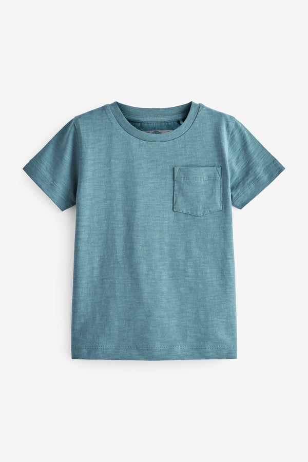 Mid Blue Denim Short Sleeve Plain T-Shirt (3mths-7yrs)