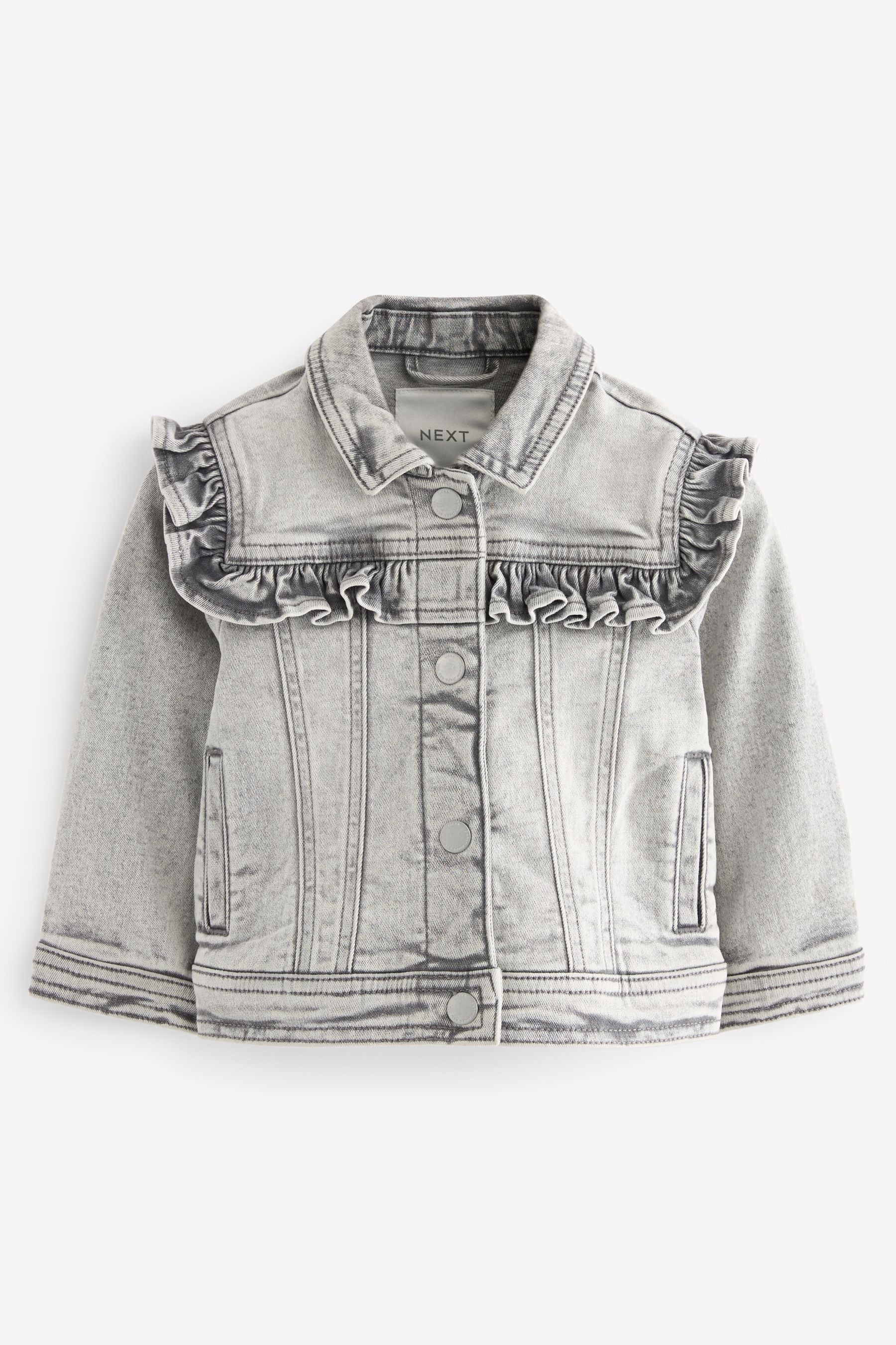 Grey Denim Frill Jacket (3mths-7yrs)