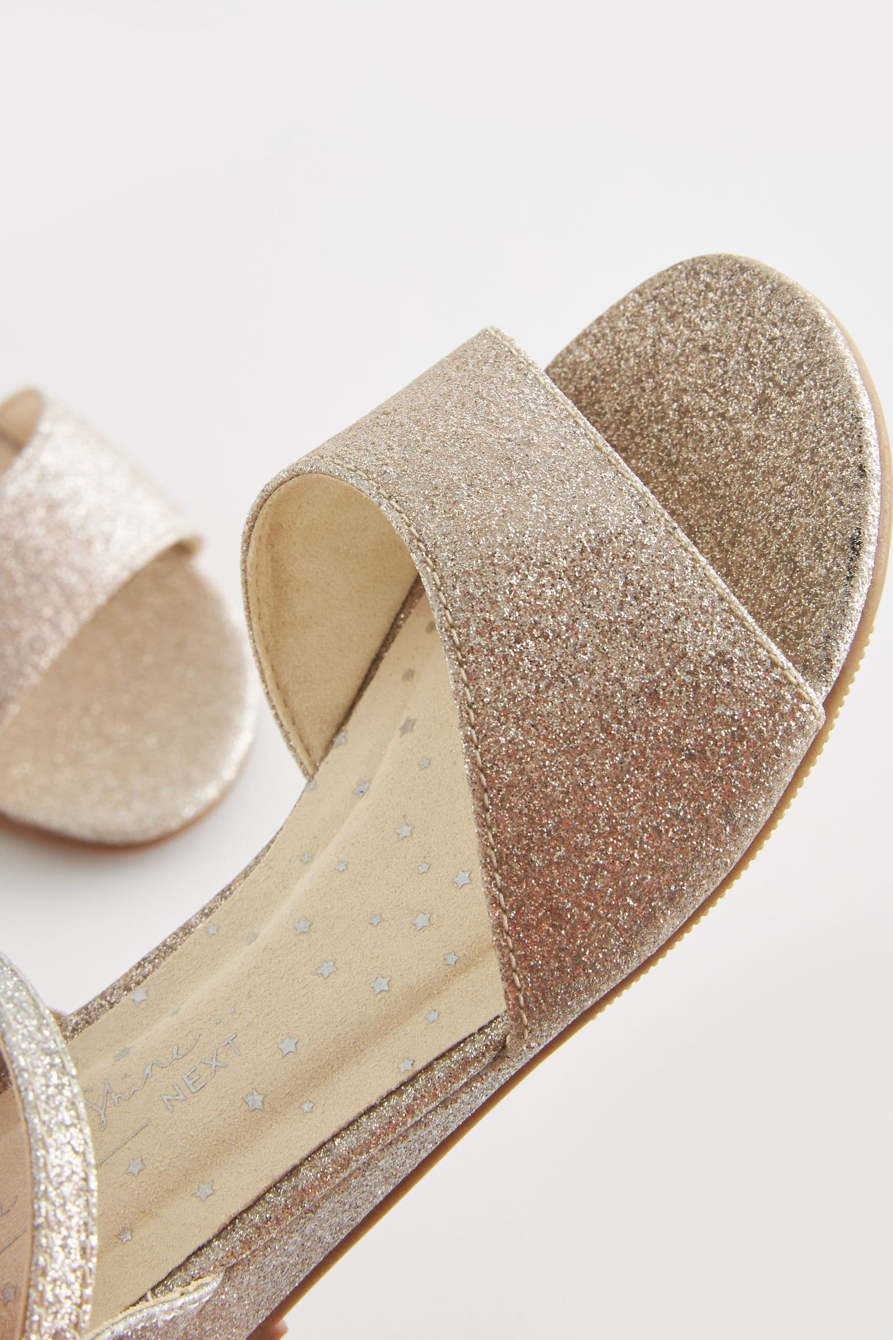 Silver/Gold Ombre Glitter Occasion Wedge Sandals