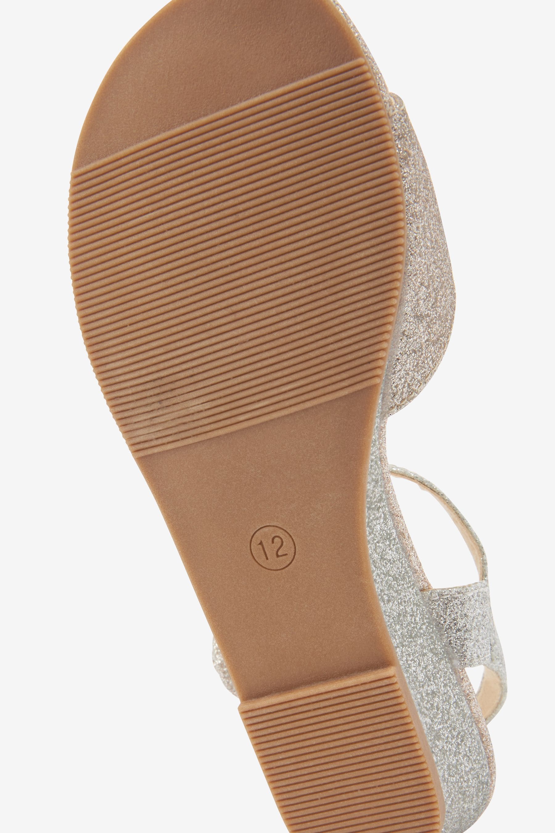 Silver/Gold Ombre Glitter Occasion Wedge Sandals