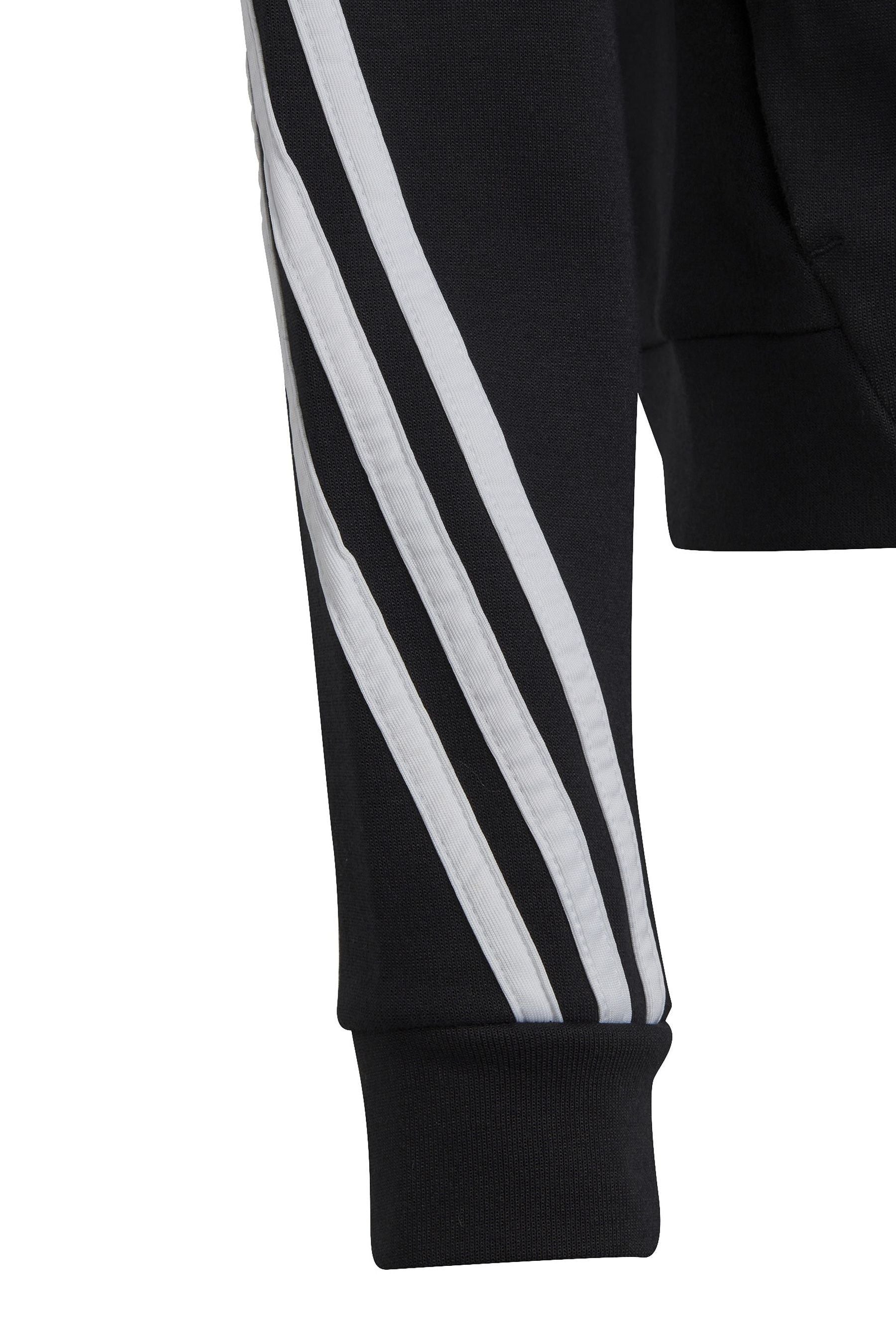 adidas Black Future Icons 3-Stripes Full-Zip Hoodie