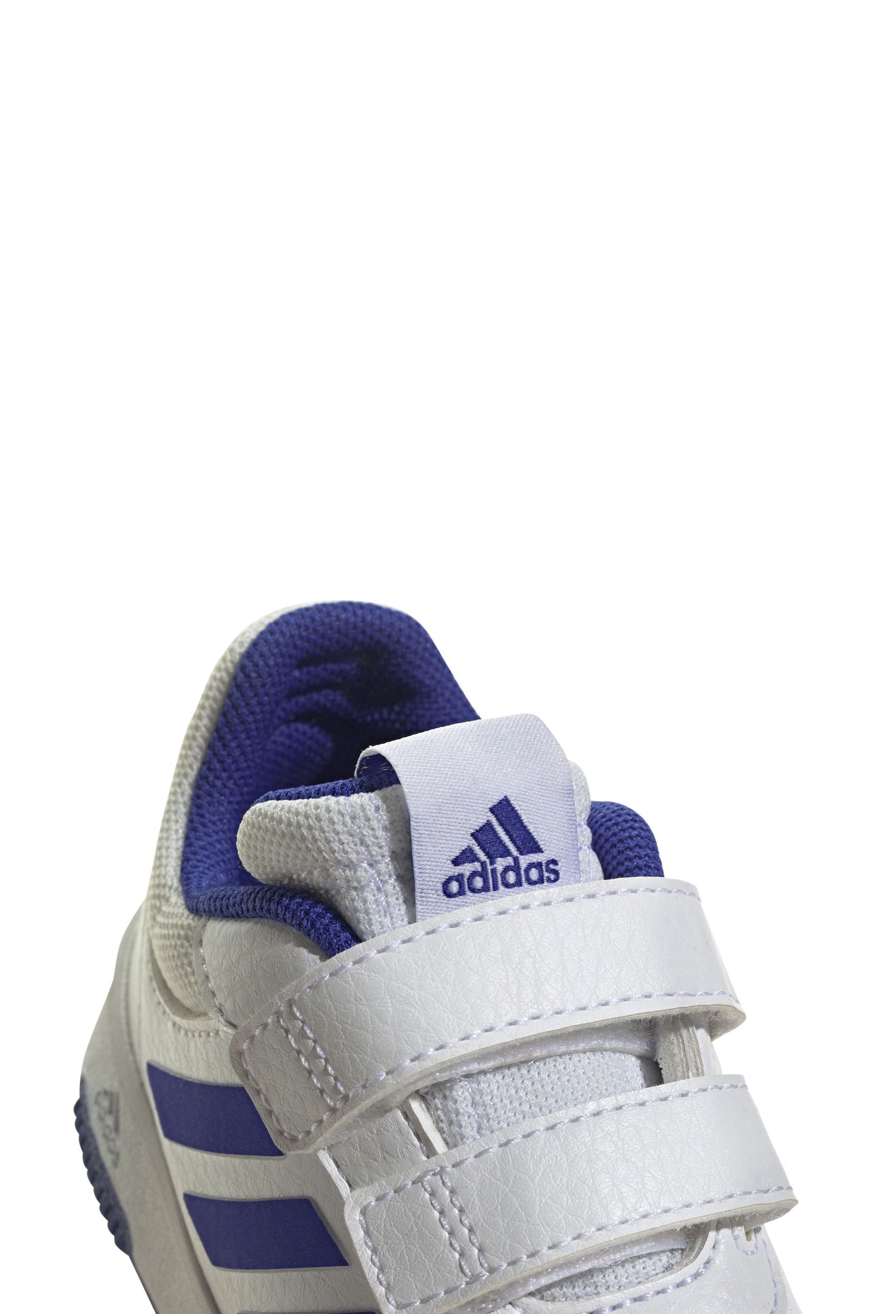 White/Blue adidas Tensaur Hook and Loop Shoes