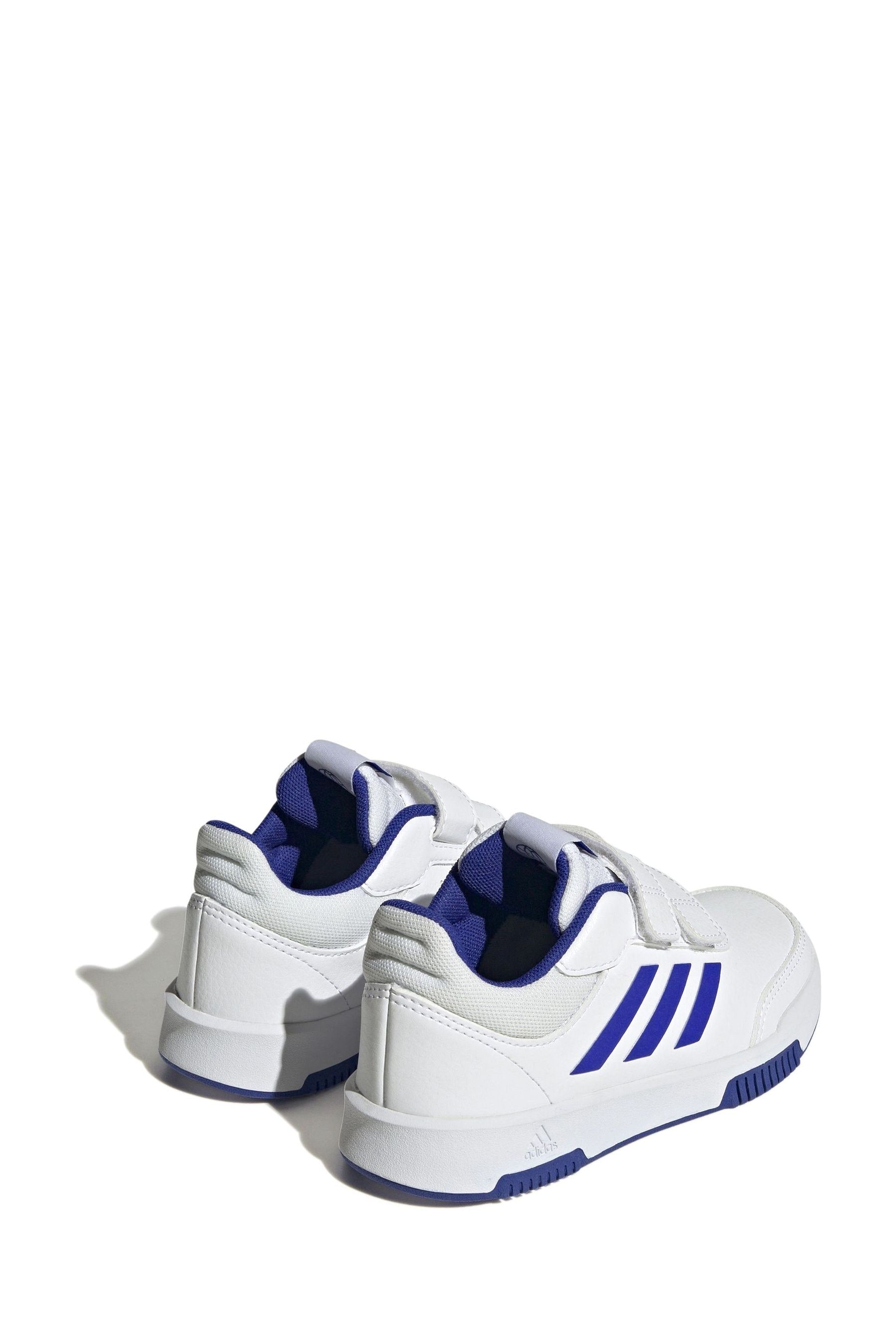 White/Blue adidas Tensaur Hook and Loop Shoes