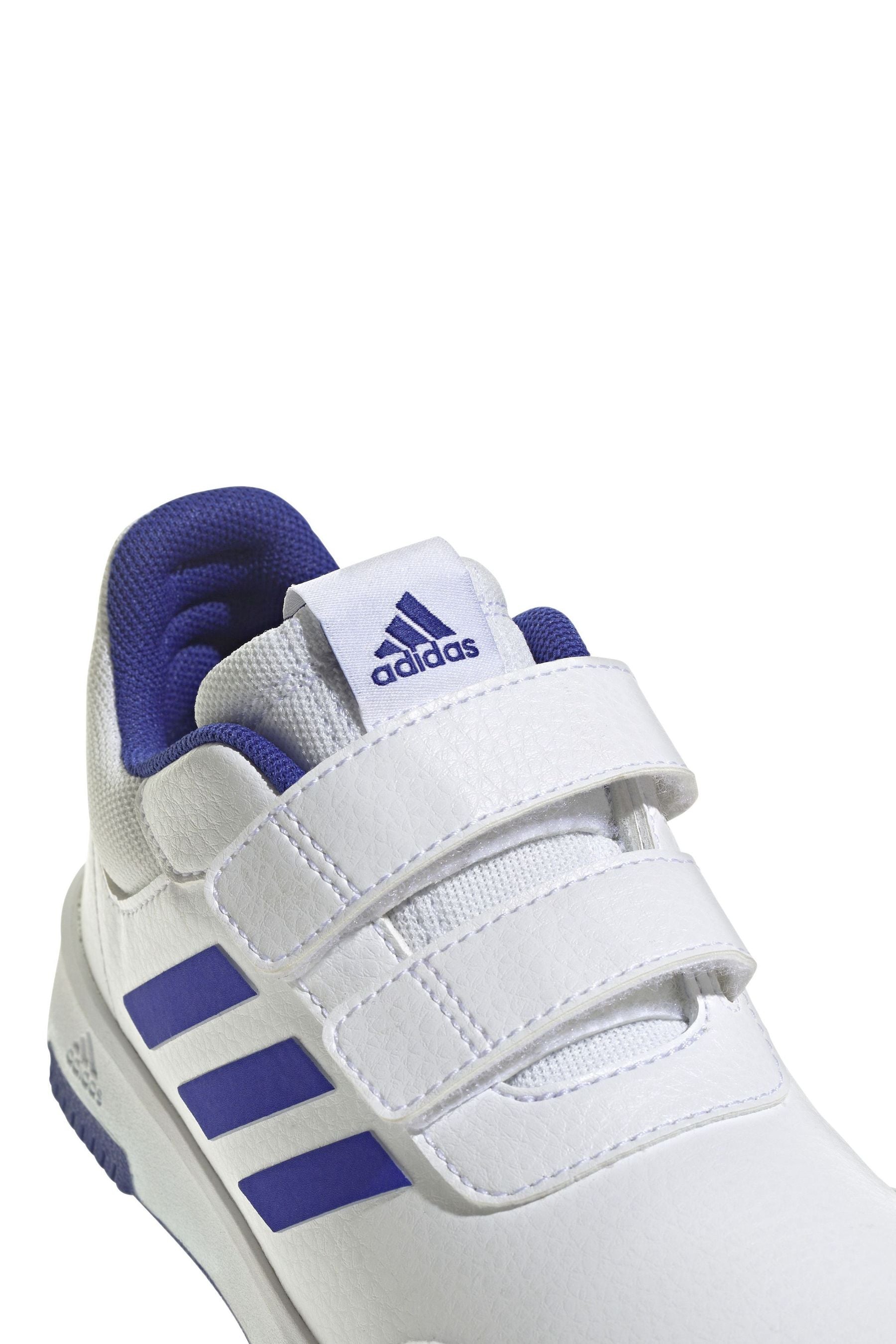 White/Blue adidas Tensaur Hook and Loop Shoes