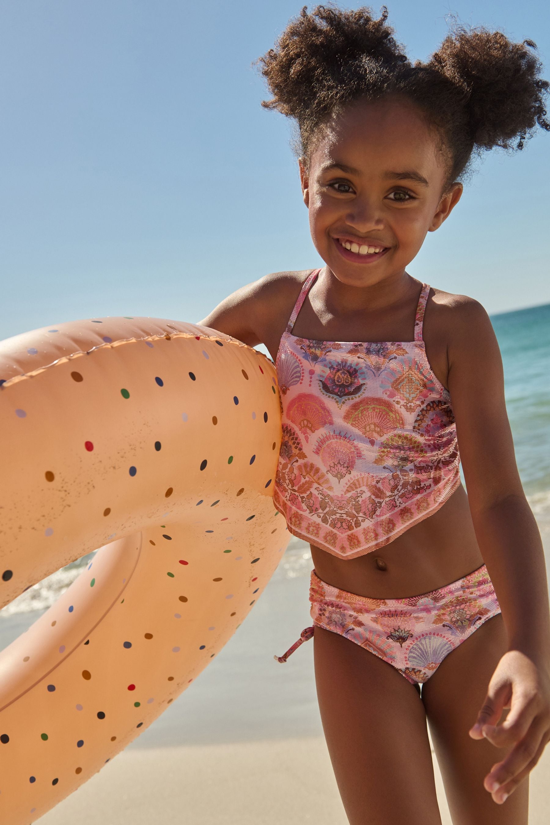 Coral Pink Shell Bikini (3-16yrs)