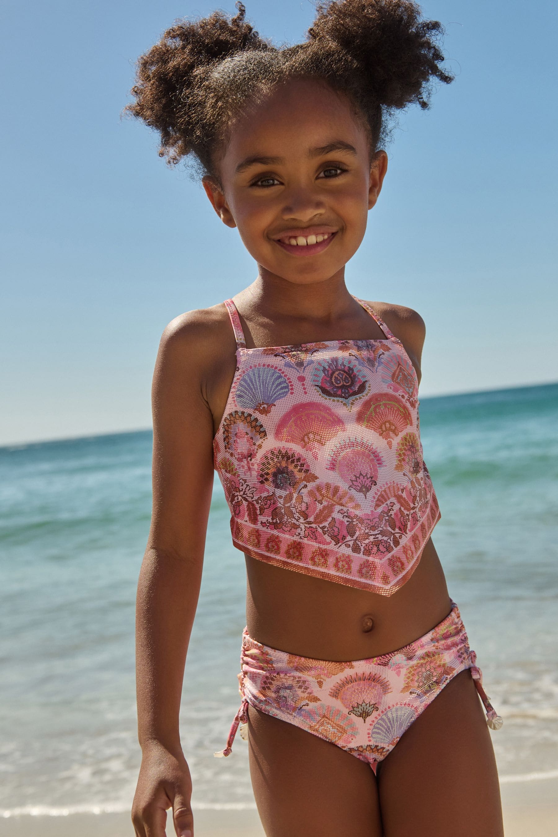 Coral Pink Shell Bikini (3-16yrs)