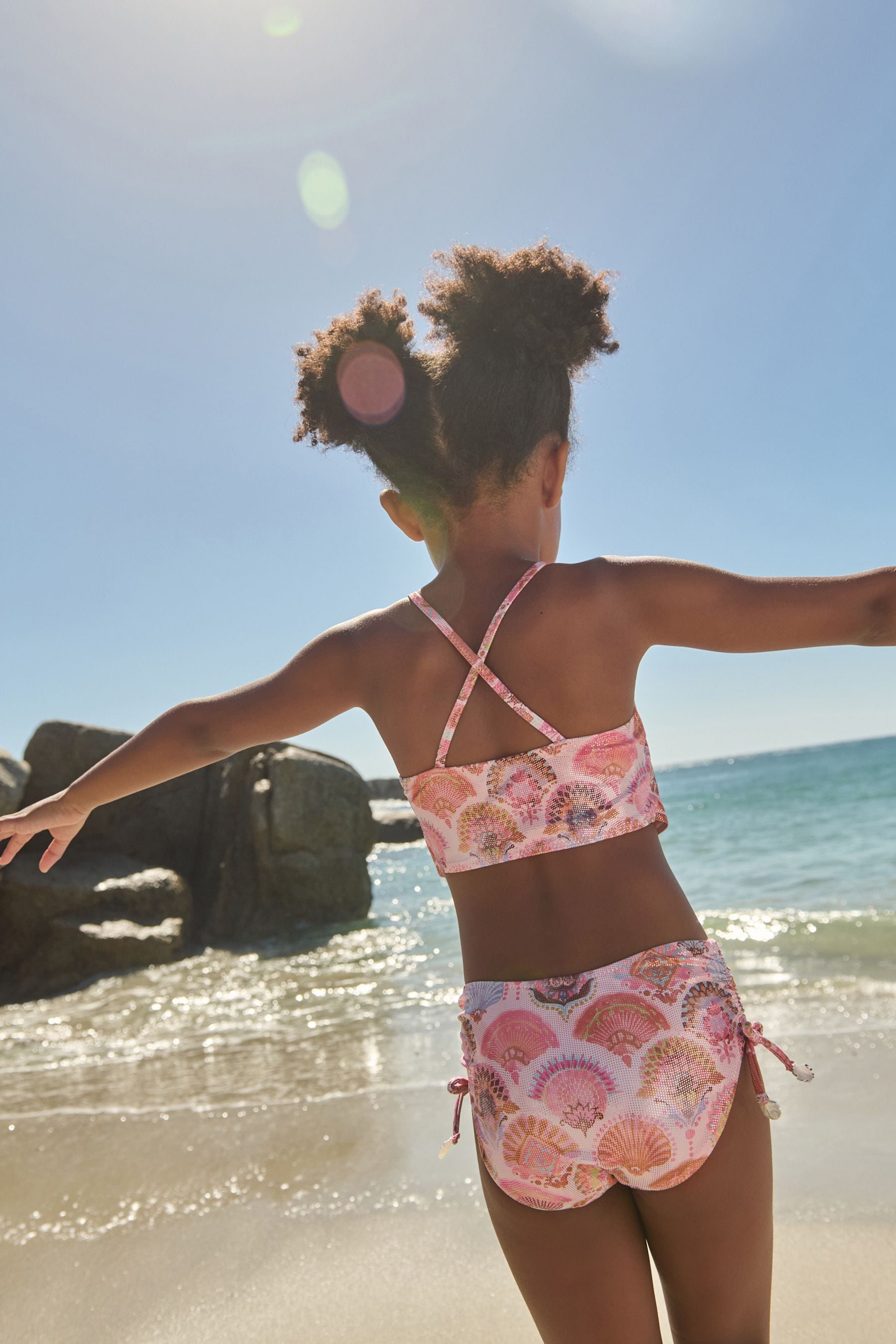 Coral Pink Shell Bikini (3-16yrs)