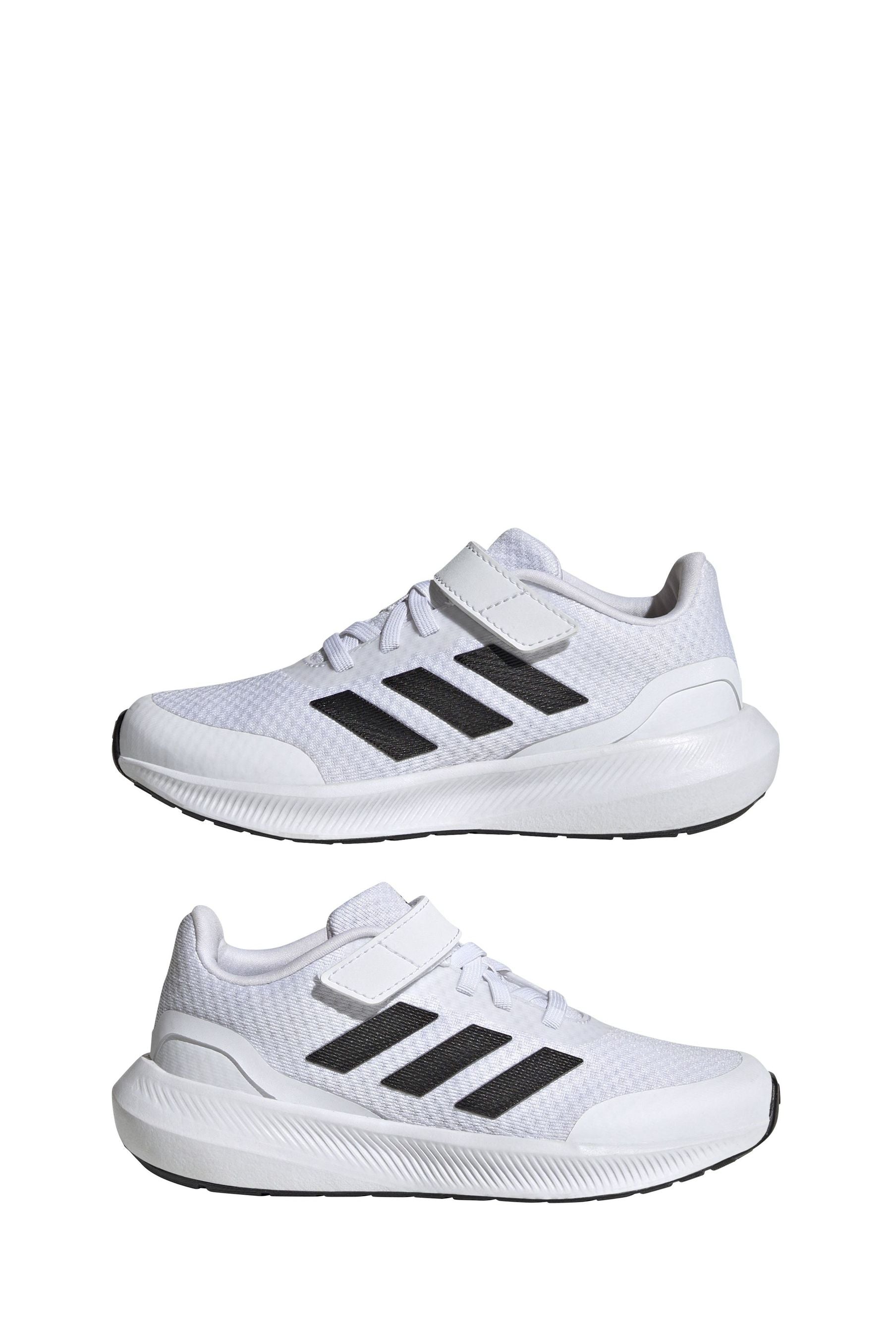 White adidas Sportswear Runfalcon 3.0 Elastic Lace Top Strap Trainers