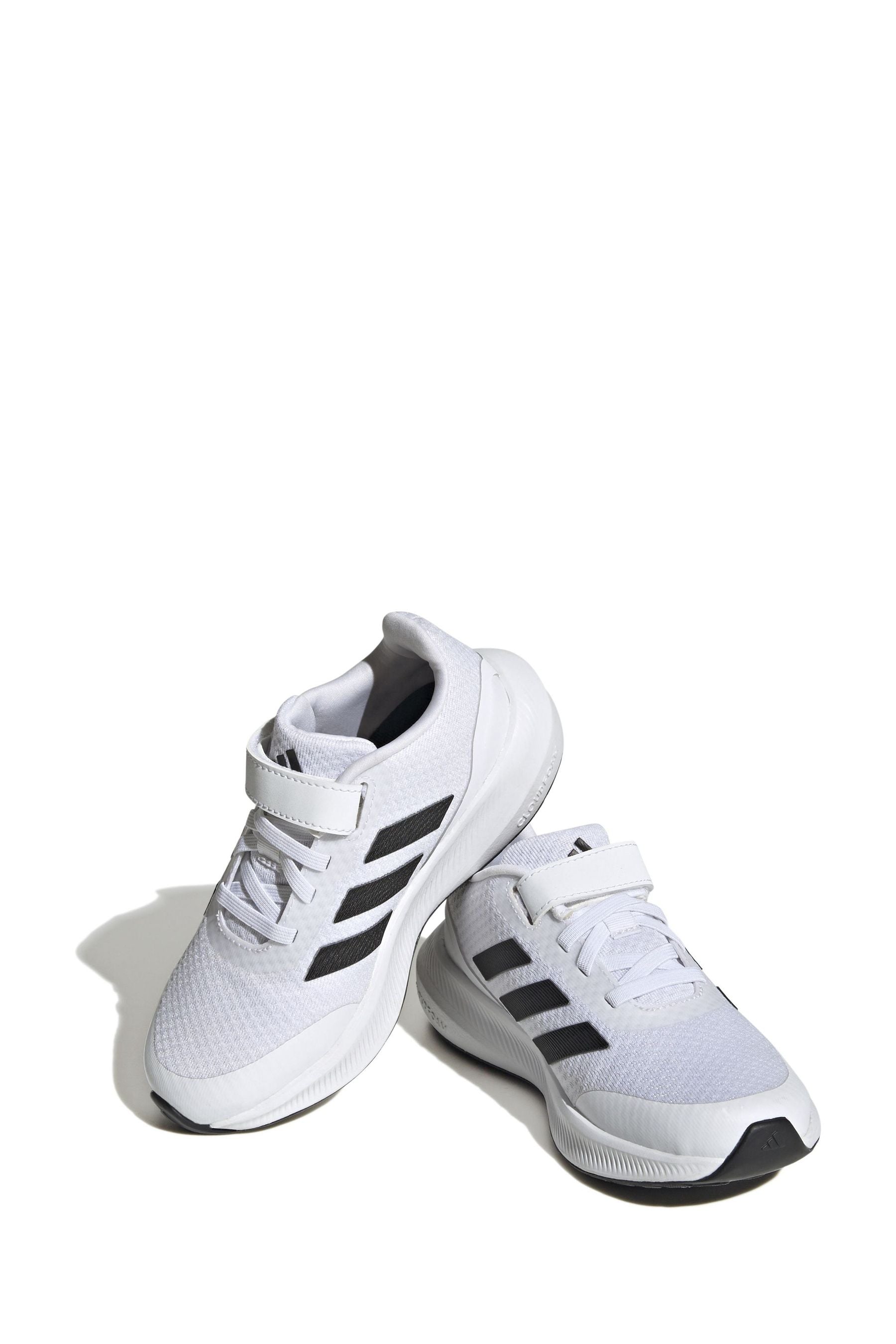 White adidas Sportswear Runfalcon 3.0 Elastic Lace Top Strap Trainers