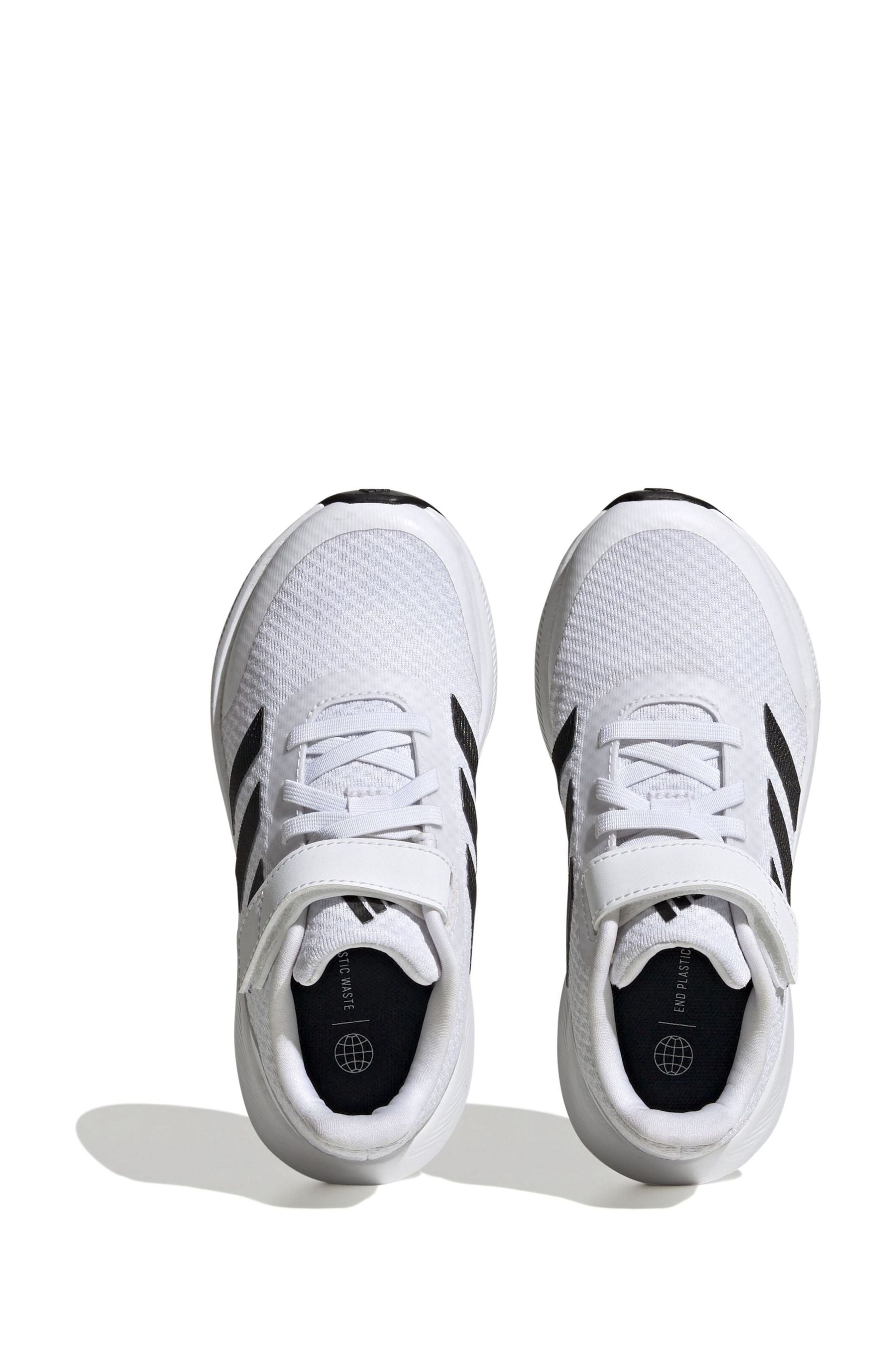 White adidas Sportswear Runfalcon 3.0 Elastic Lace Top Strap Trainers