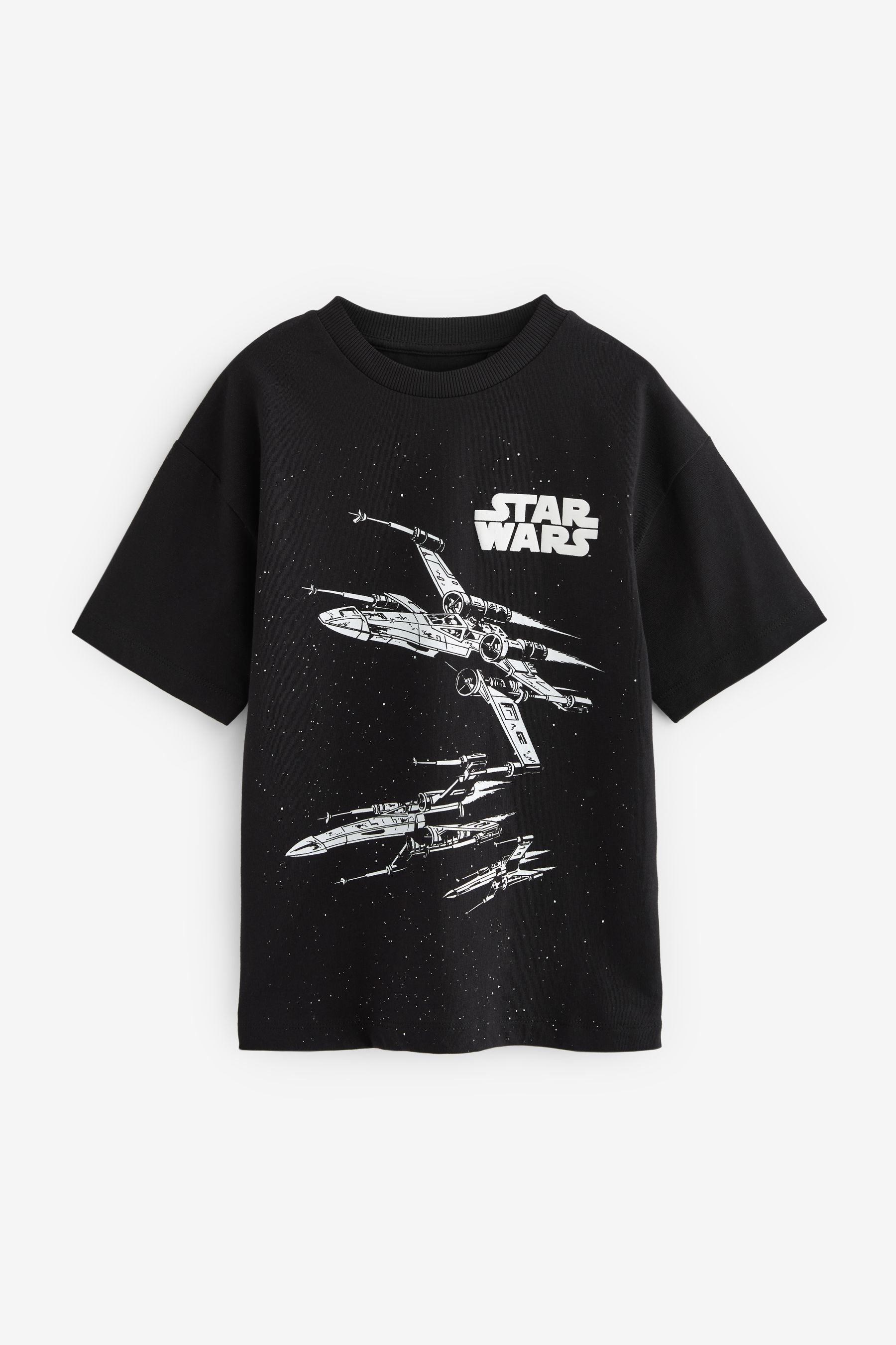 Black Licensed Star Wars 100% Cotton T-Shirt (3-16yrs)