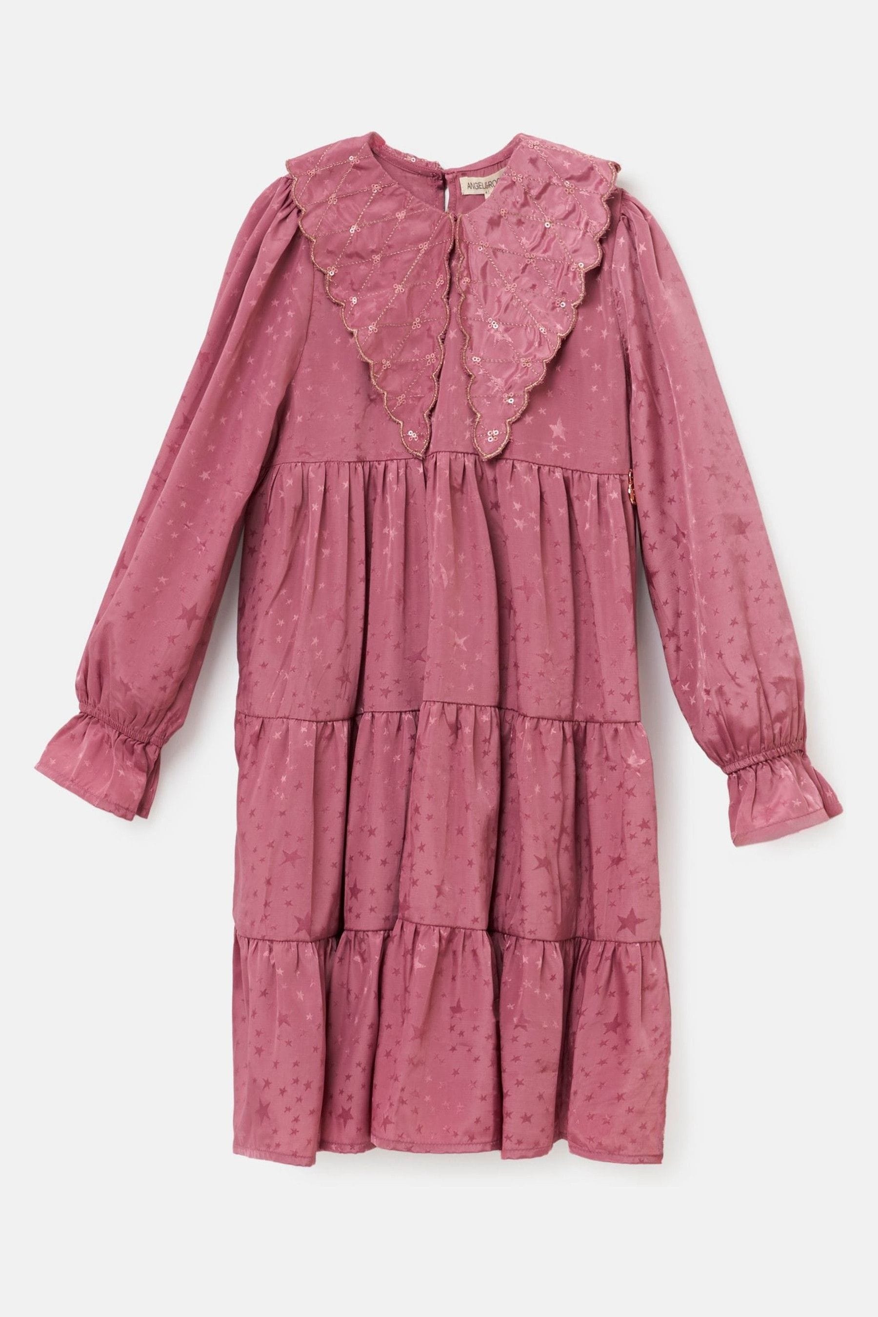 Angel & Rocket Pink Sophia Jacquard Star Dress