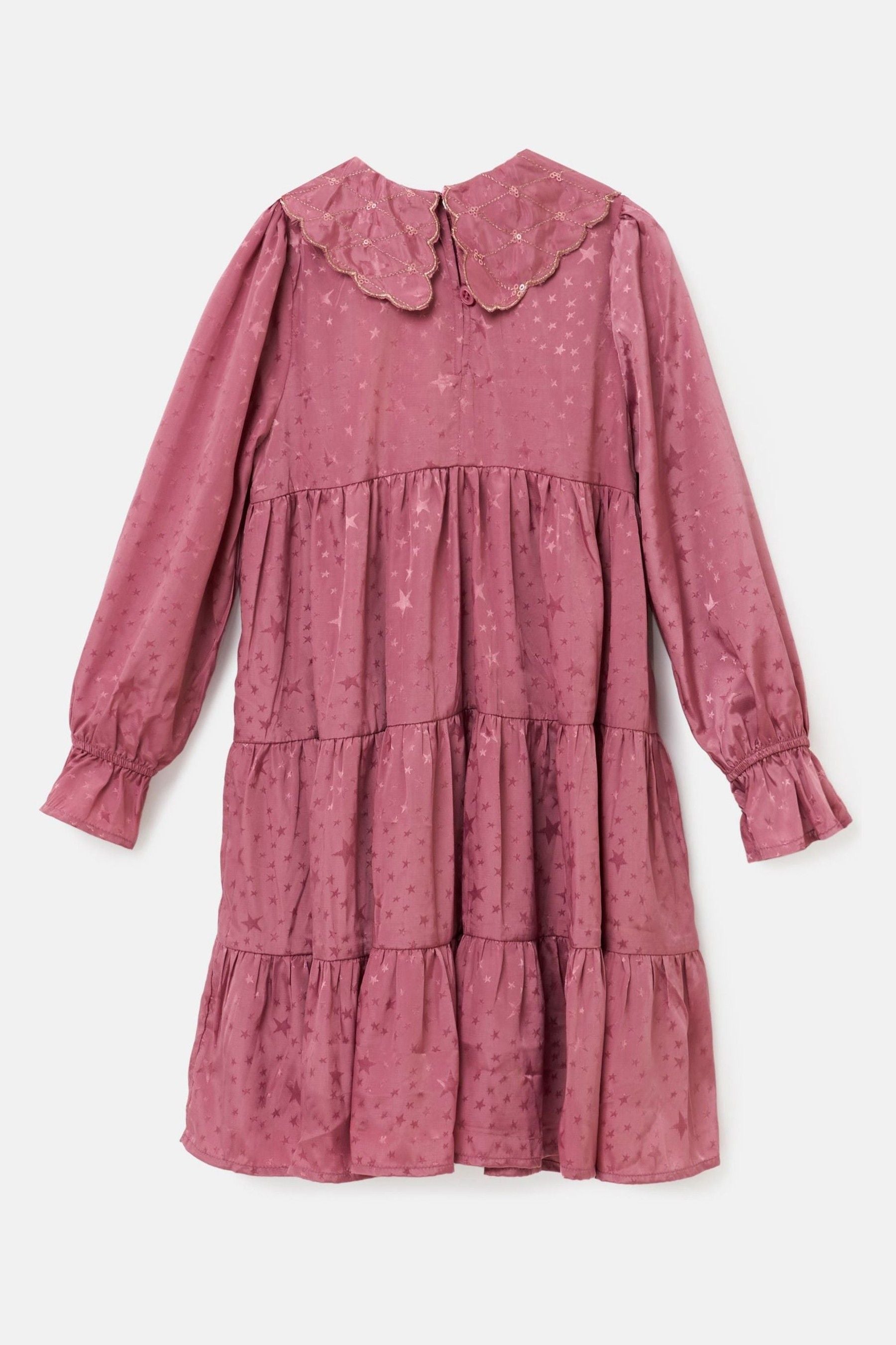 Angel & Rocket Pink Sophia Jacquard Star Dress