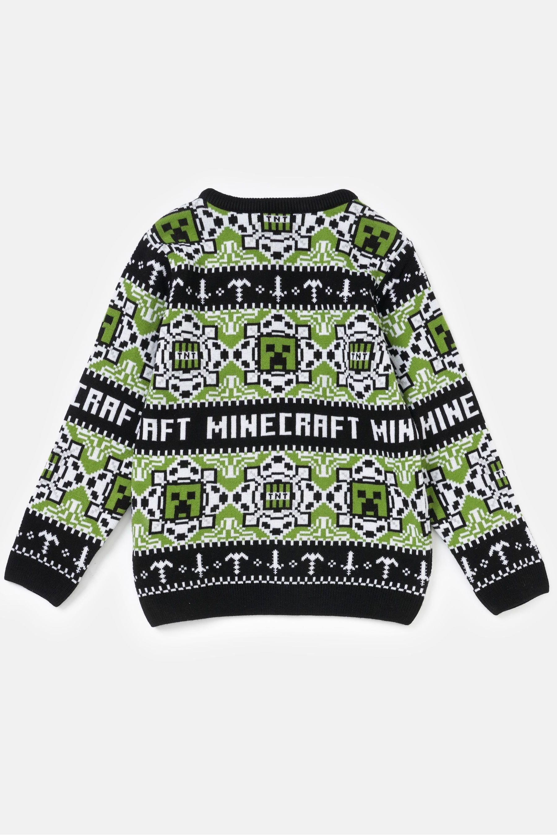 Angel & Rocket Green Fairisle Minecraft Christmas Jumper