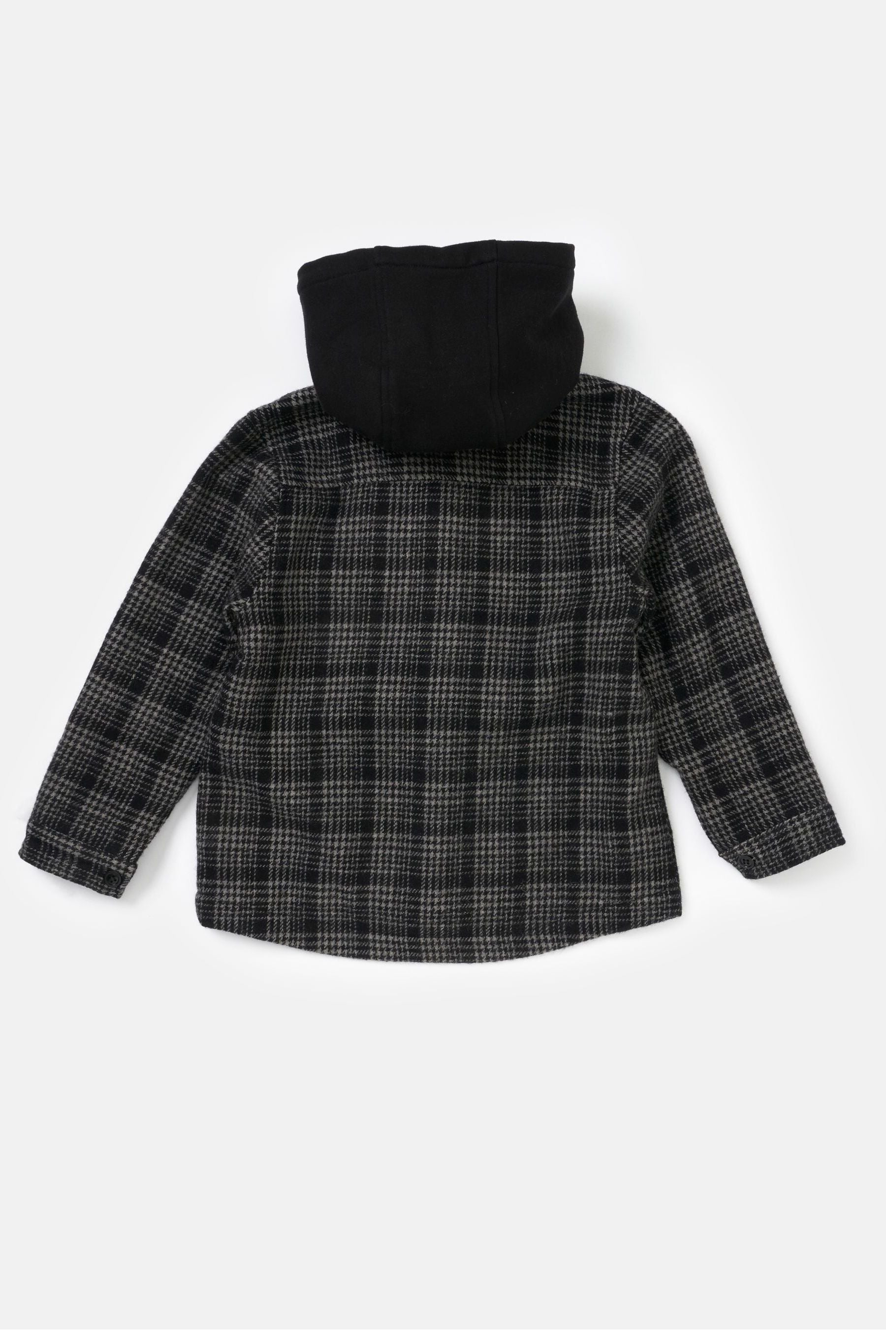 Angel & Rocket Black Hampy Check Hooded Shirt