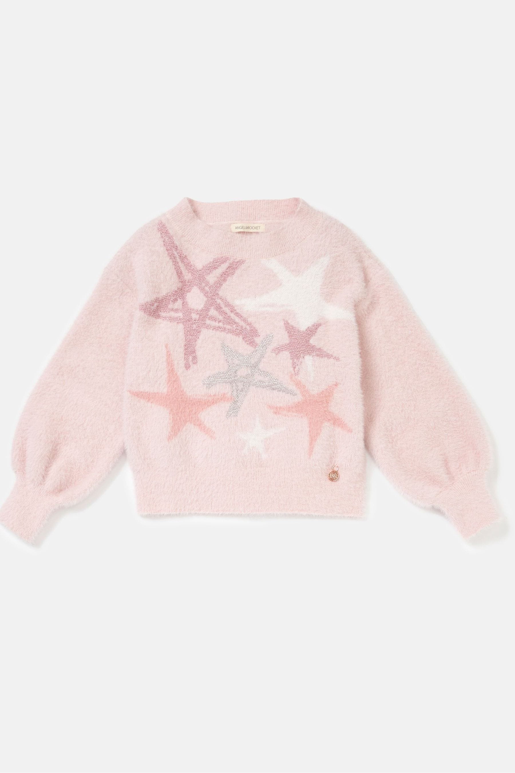 Pink Angel & Rocket Lizzie Pastel Star Jumper