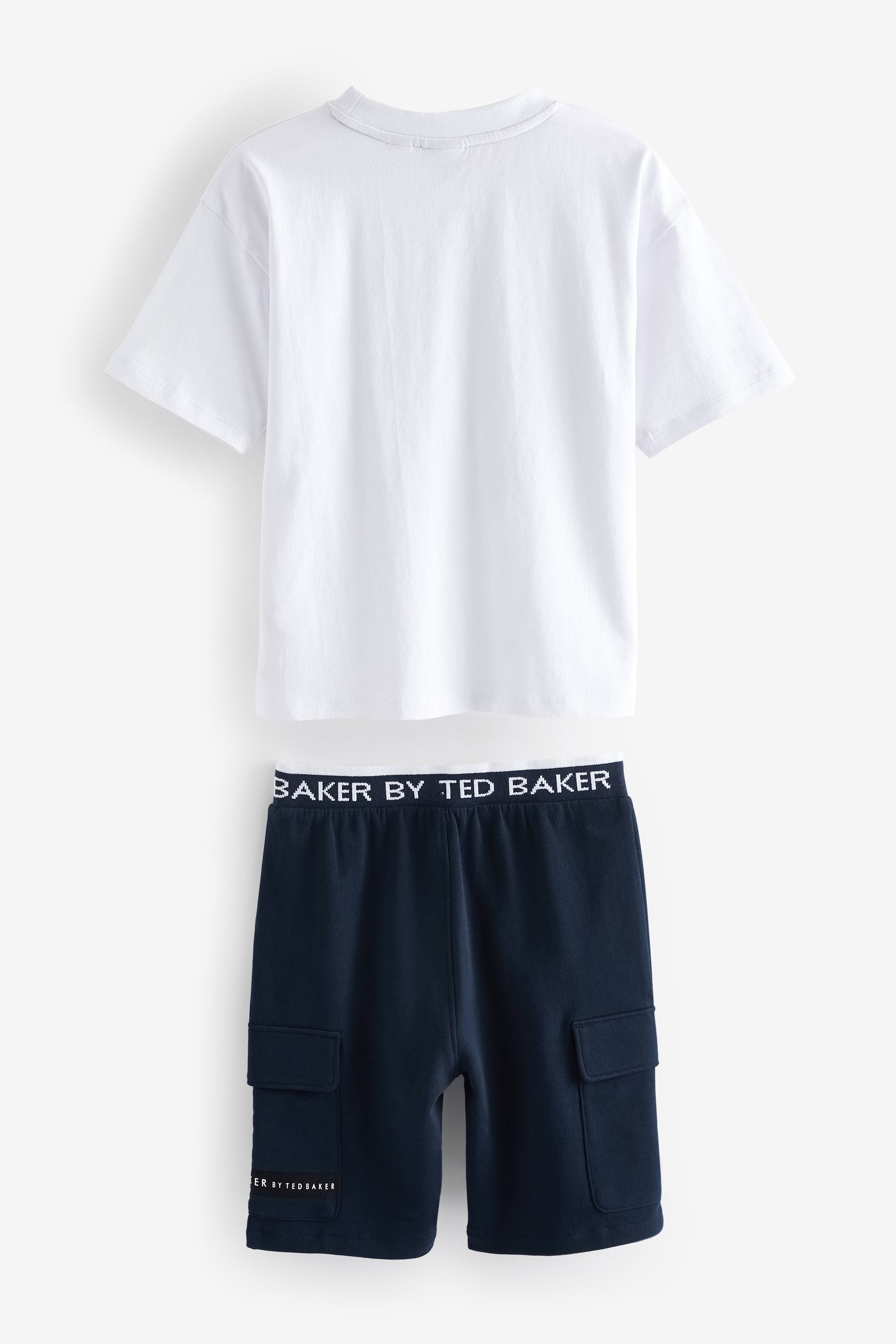 Baker by Ted Baker Navy Graphic T-Shirt And Navy Shorts Set