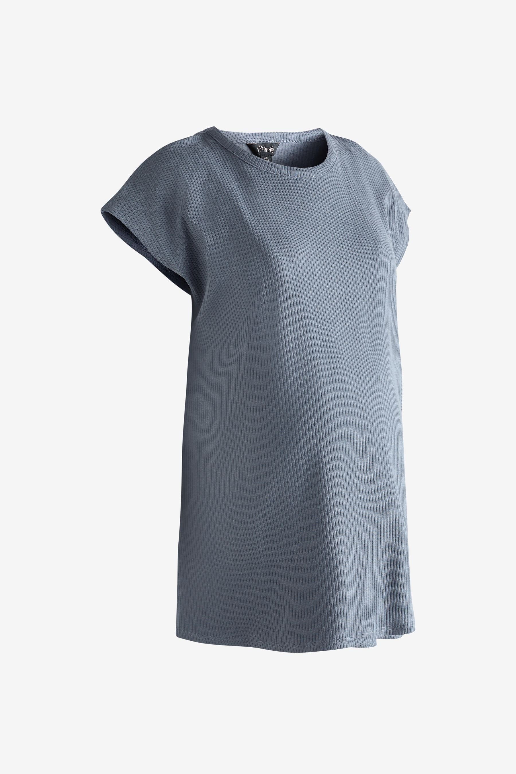 Blue Maternity Tie-Side Nursing Top