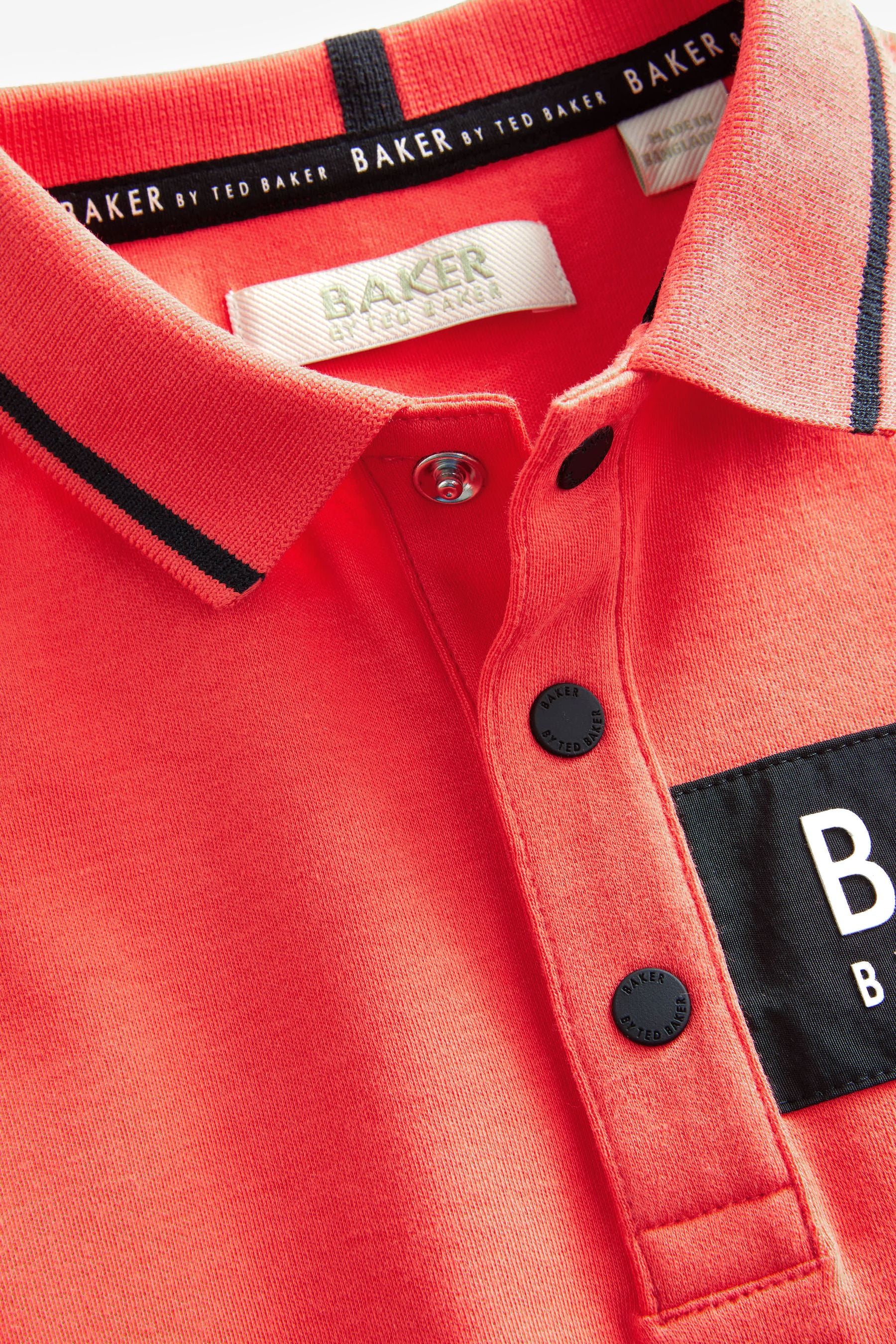 Red Baker by Ted Baker Nylon Panel Polo Shirt