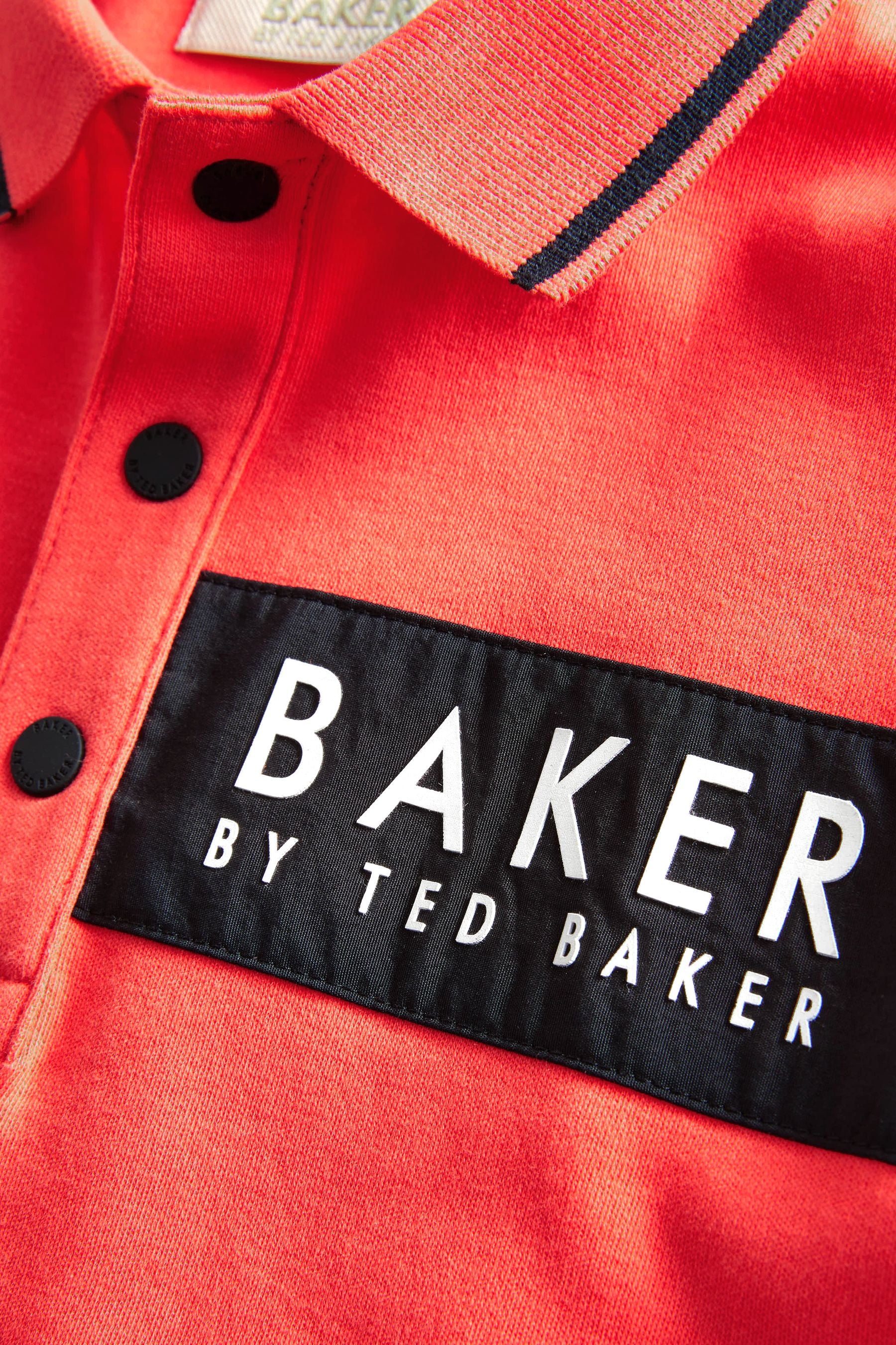 Red Baker by Ted Baker Nylon Panel Polo Shirt