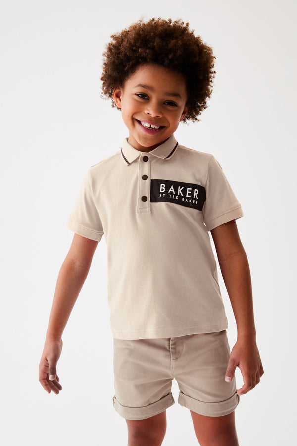 Baker by Ted Baker Nylon Panel Polo Shirt