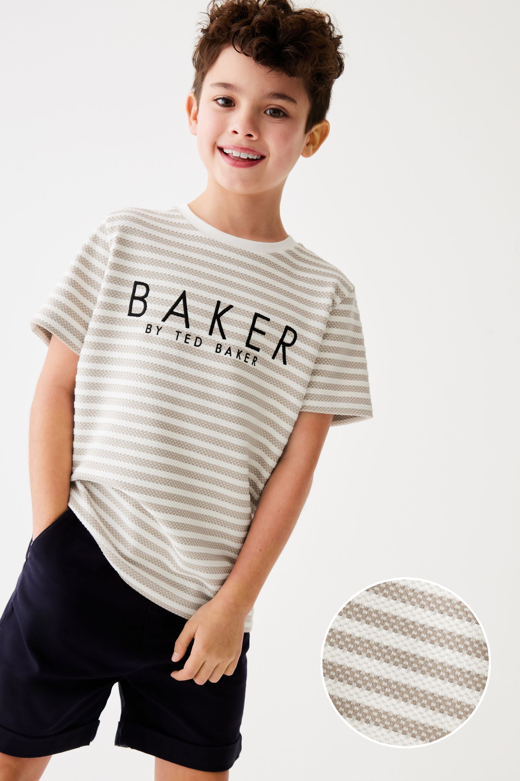 Baker by Ted Baker Textured Stripe T-Shirt