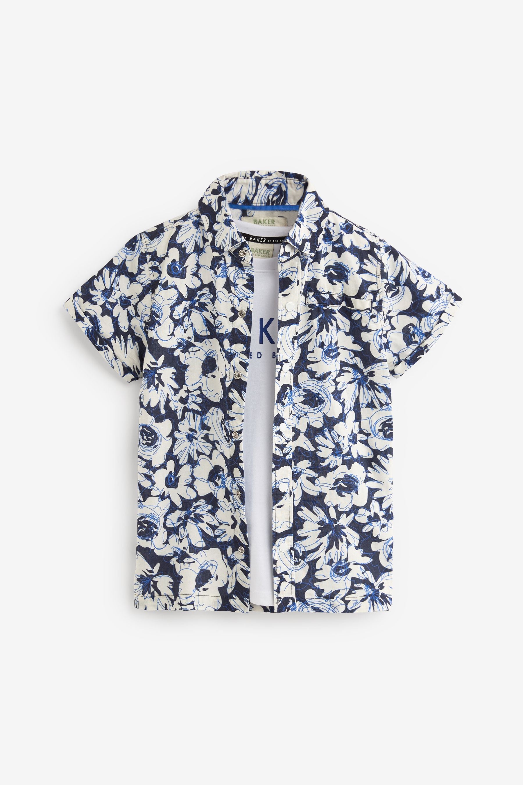 Baker by Ted Baker T-Shirt and Printed Shirt Set