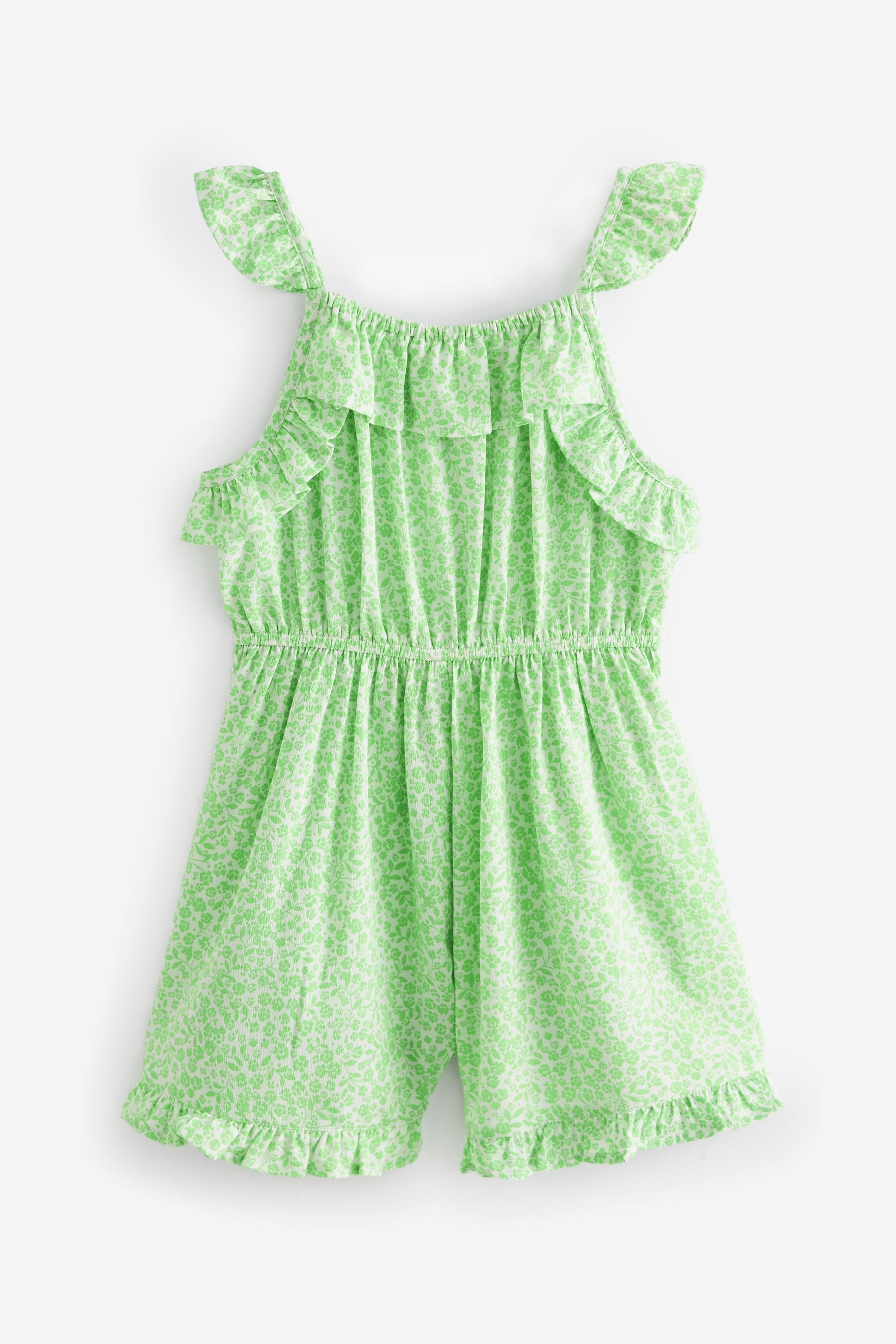 Green Ditsy Frill Playsuit (3-16yrs)