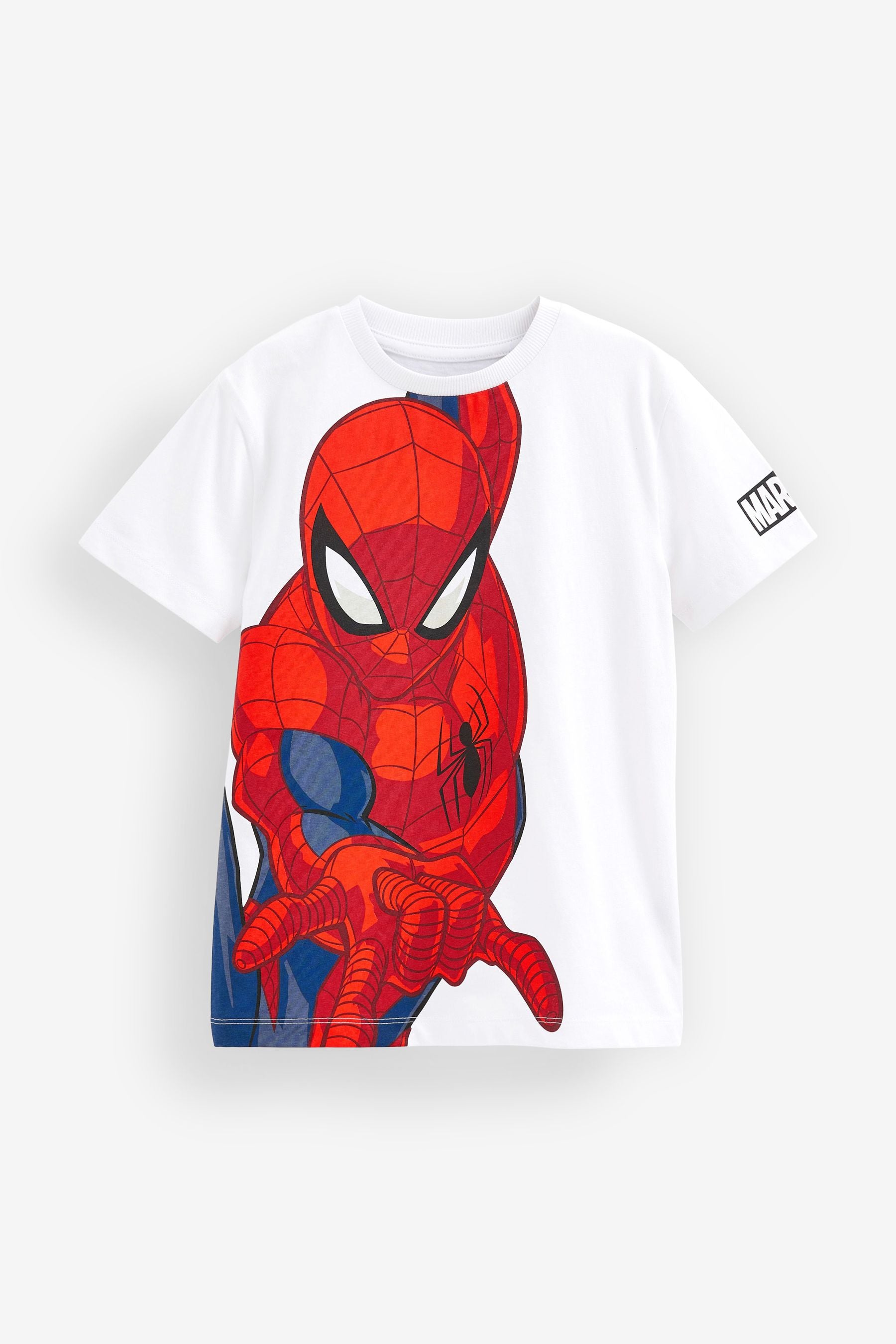 Spider-Man White Marvel Superhero Short Sleeve T-Shirt (3-16yrs)