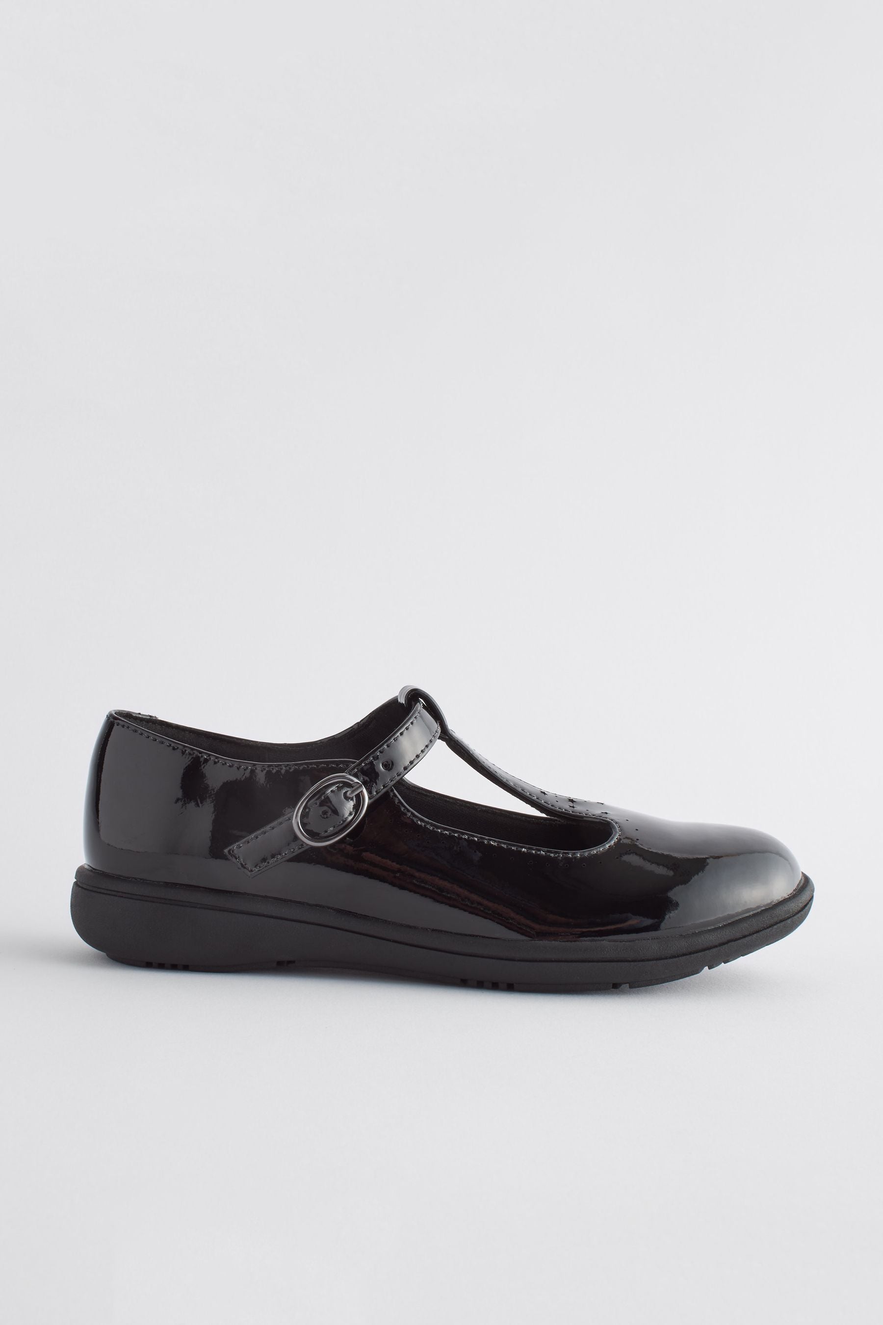 Black School Slim T-Bar Shoes