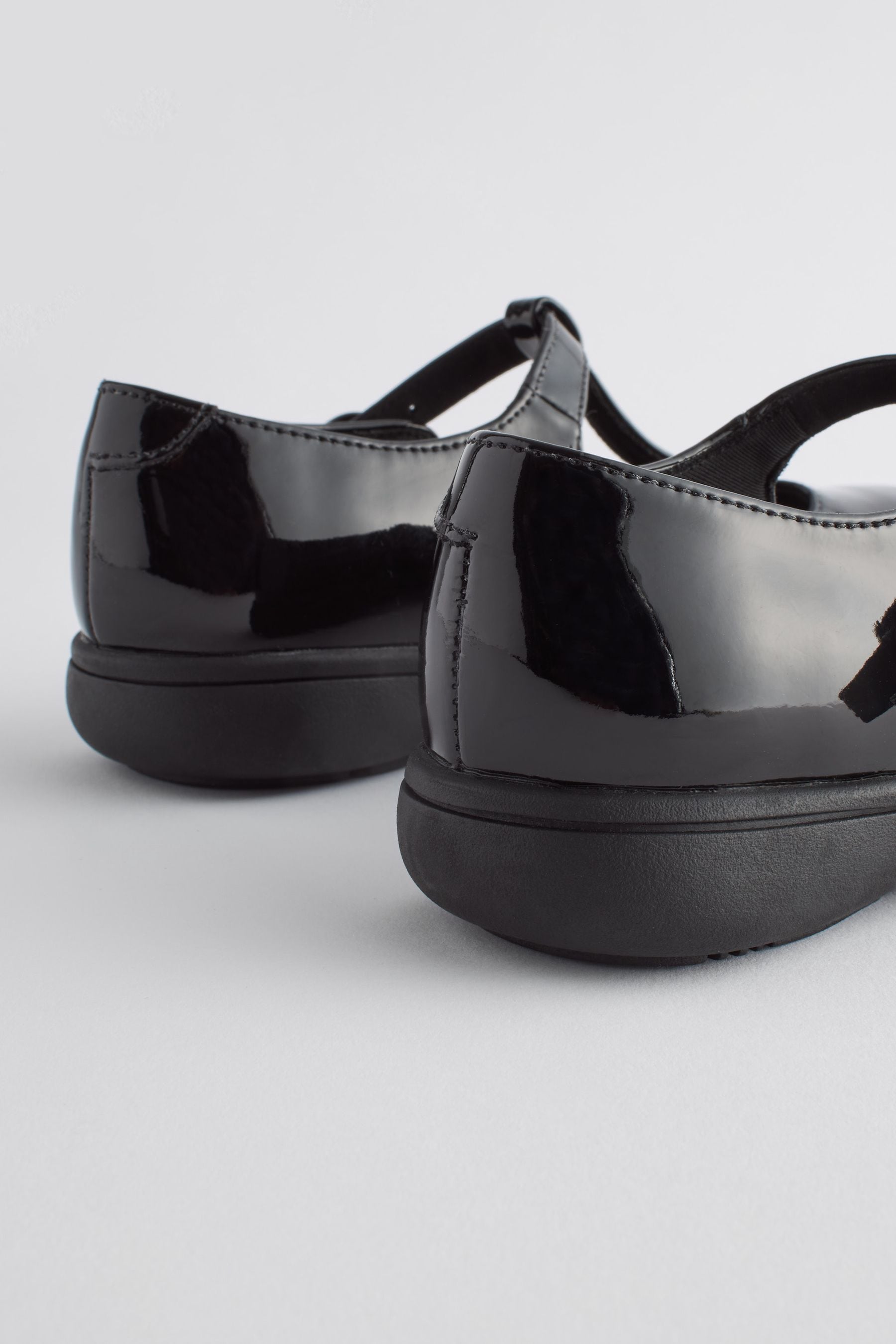 Black School Slim T-Bar Shoes