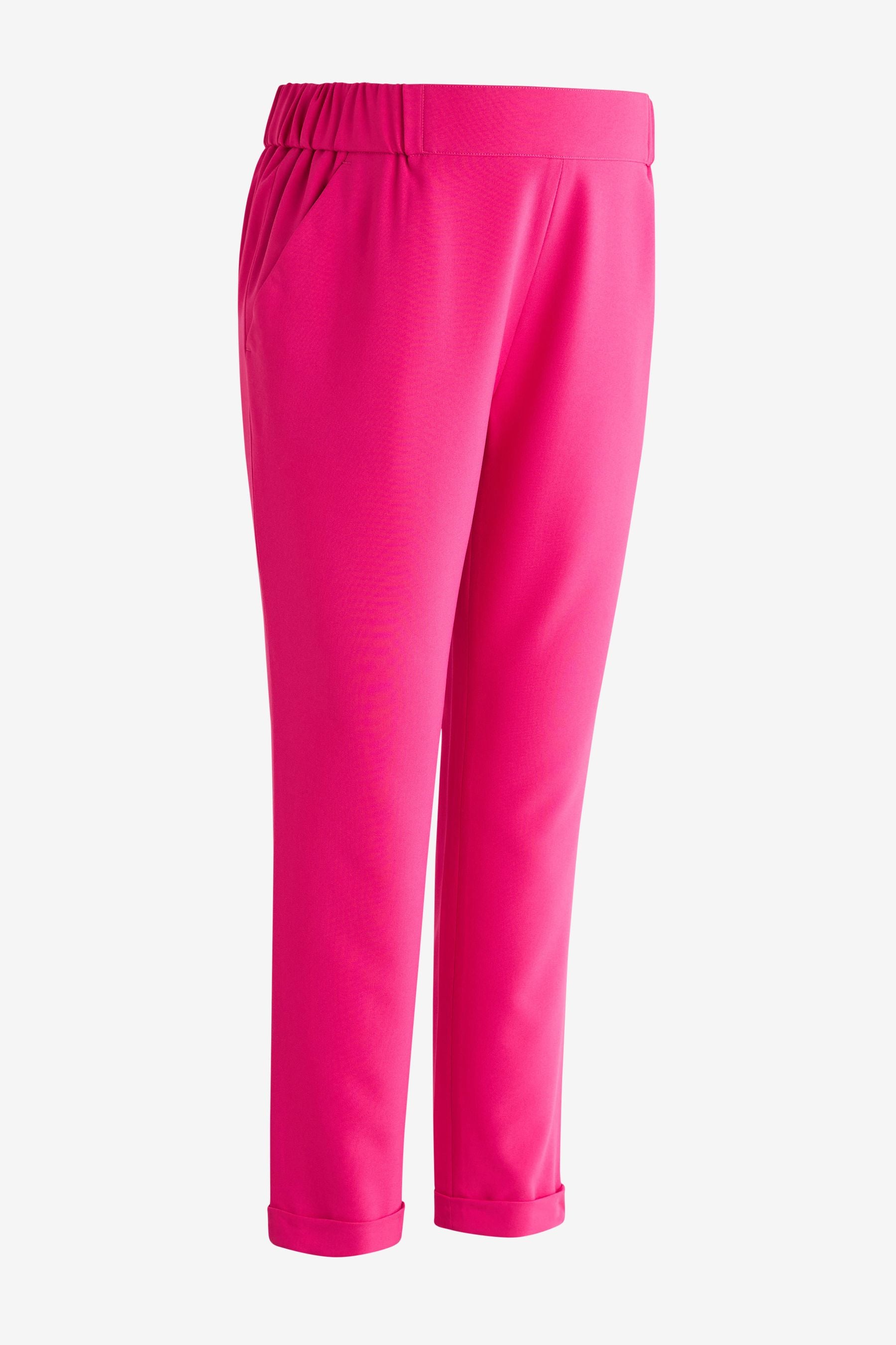 Pink Maternity Tapered Trousers