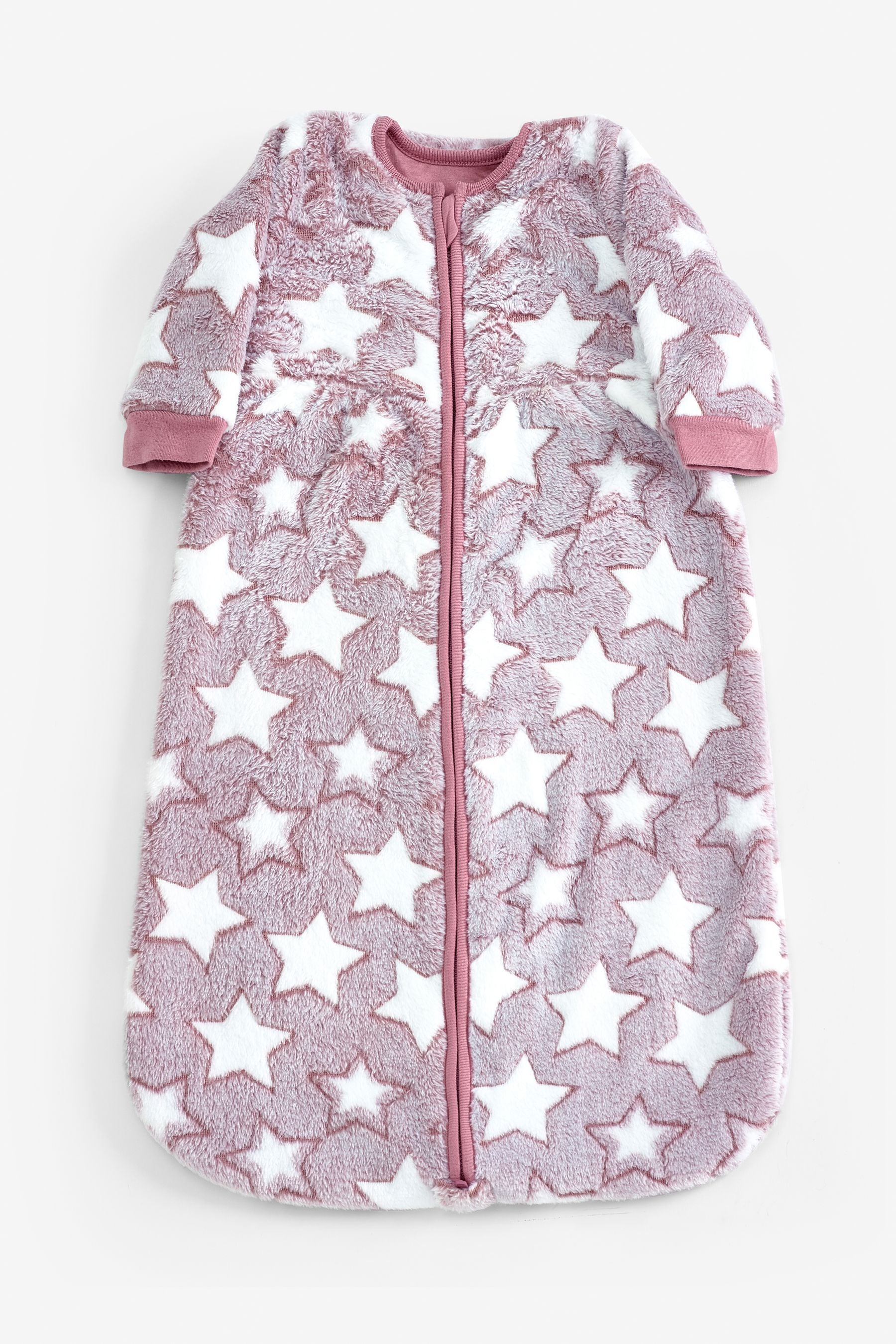 Pink Stars 2.5 Tog Fleece Supersoft Baby Sleep Bag