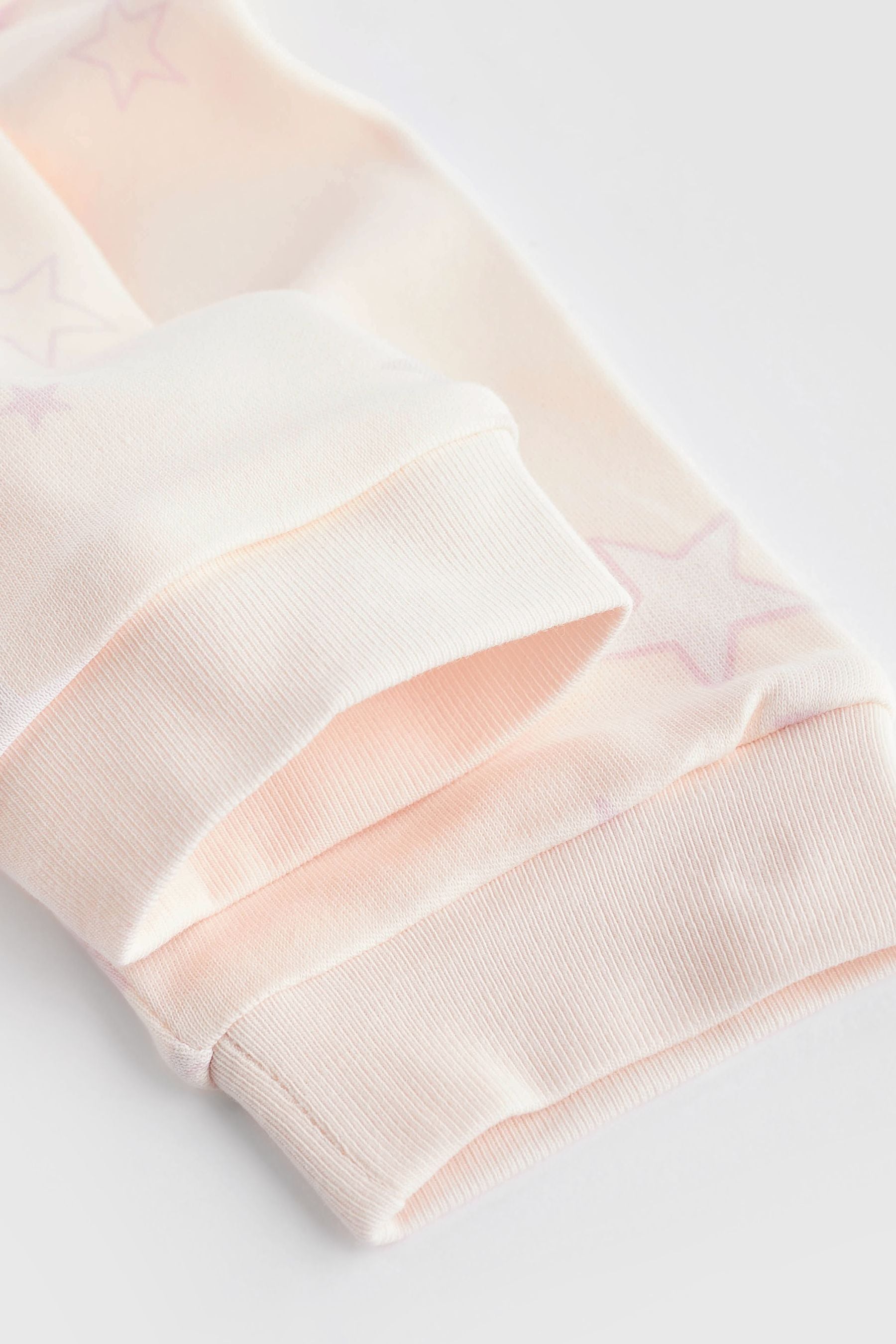 Pink Moon & Stars Baby 100% Cotton Long Sleeve 2 Tog Sleep Bag