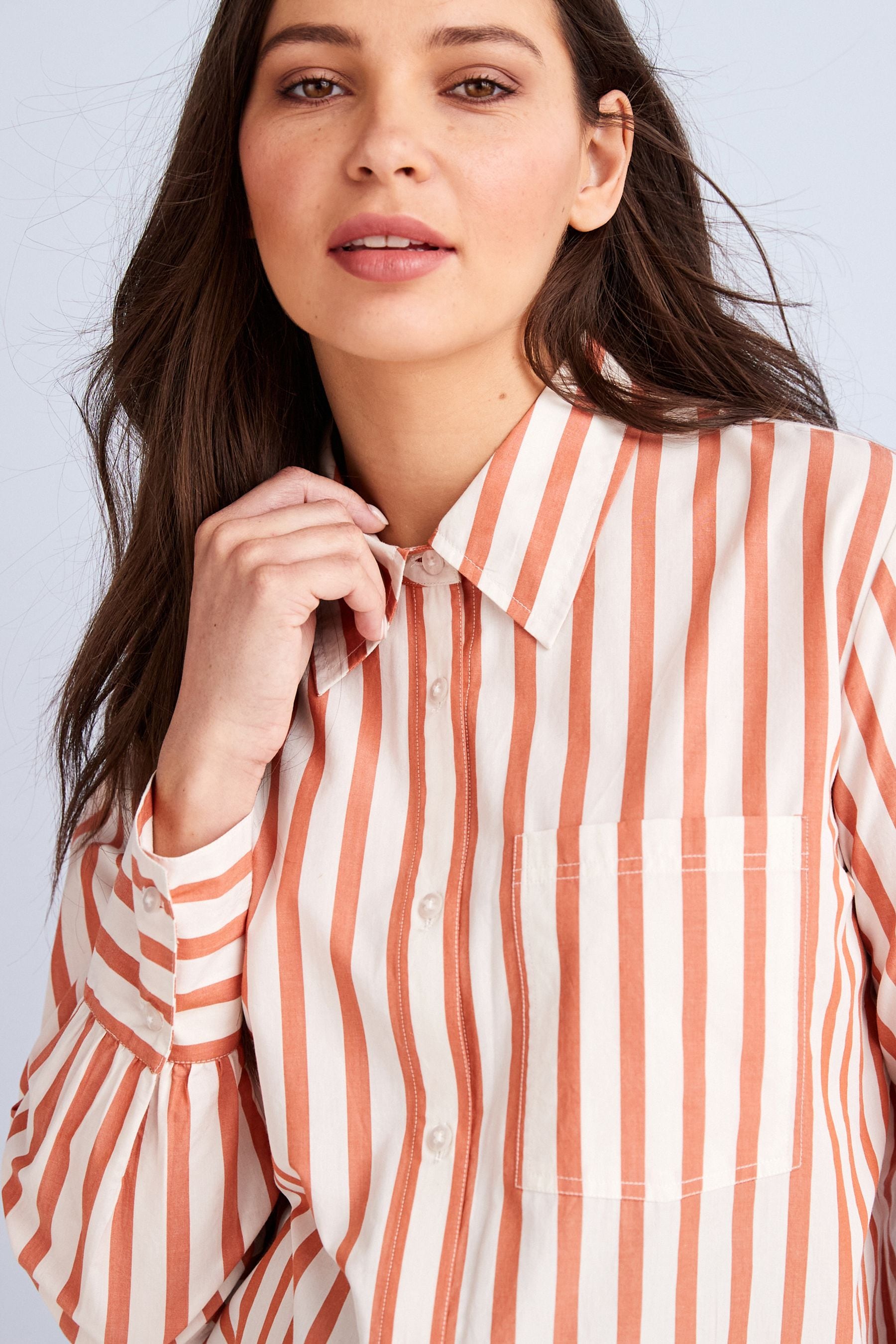 Stripe Maternity/Nursing Button Down Shirt