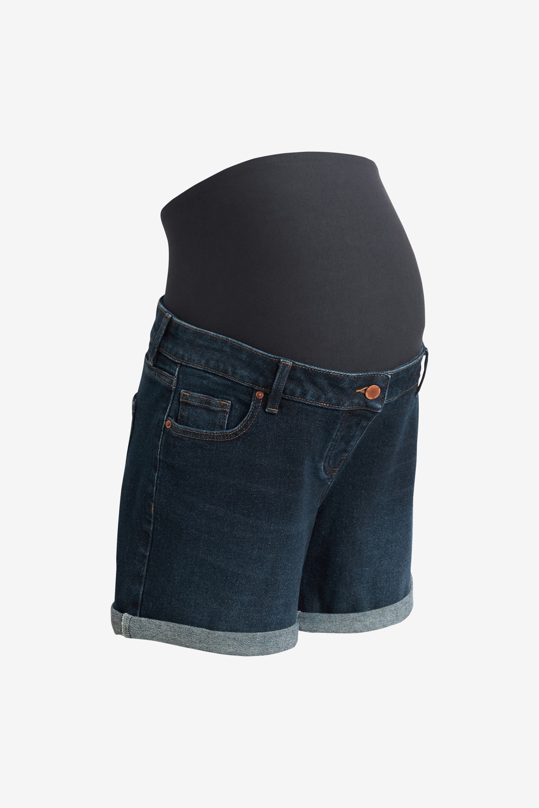 Dark Blue Maternity Mom Style Shorts