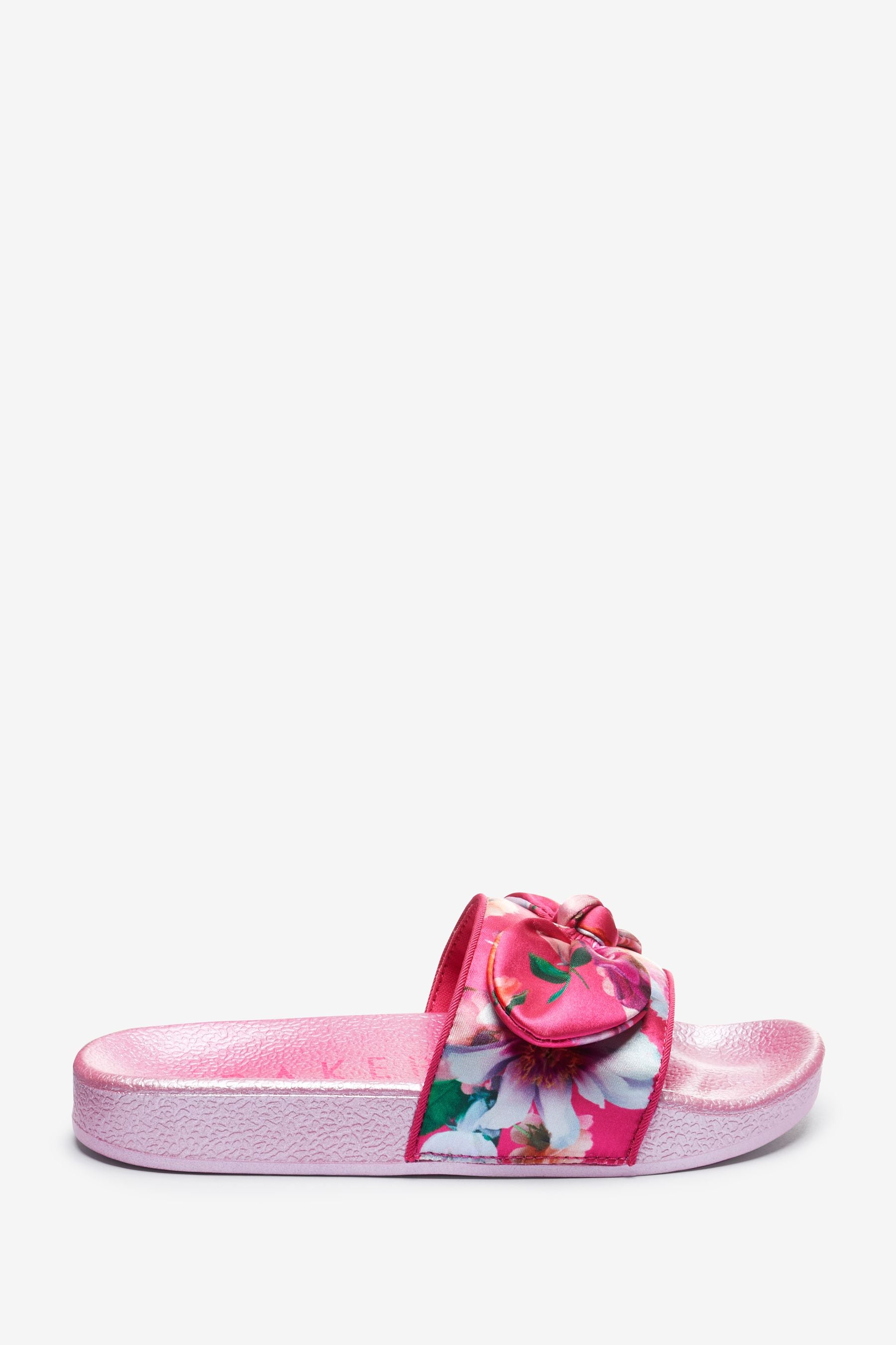 Baker by Ted Baker Pink Satin Bow Sliders