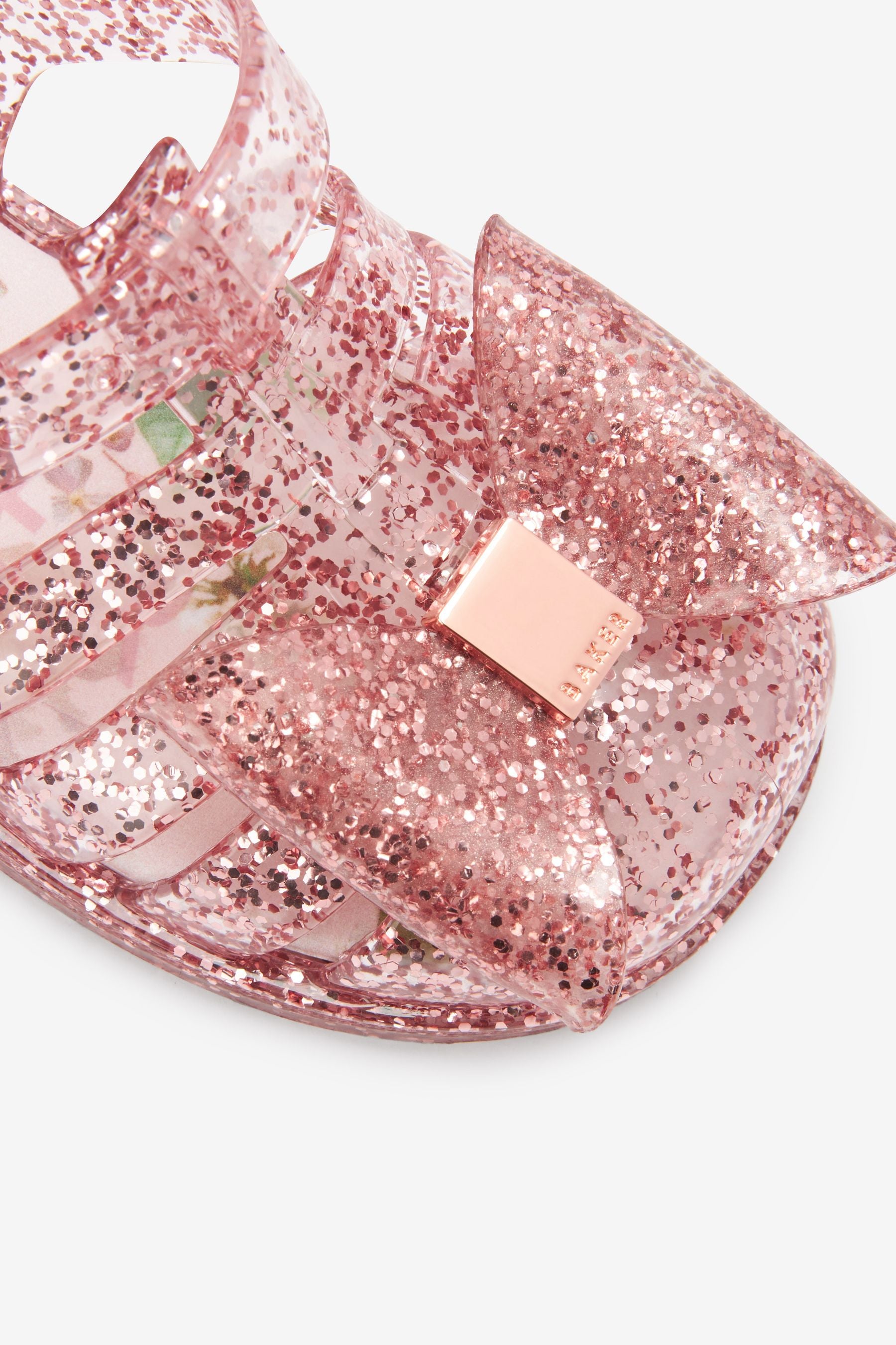 Baker by Ted Baker Pink Glitter Jelly Shoes