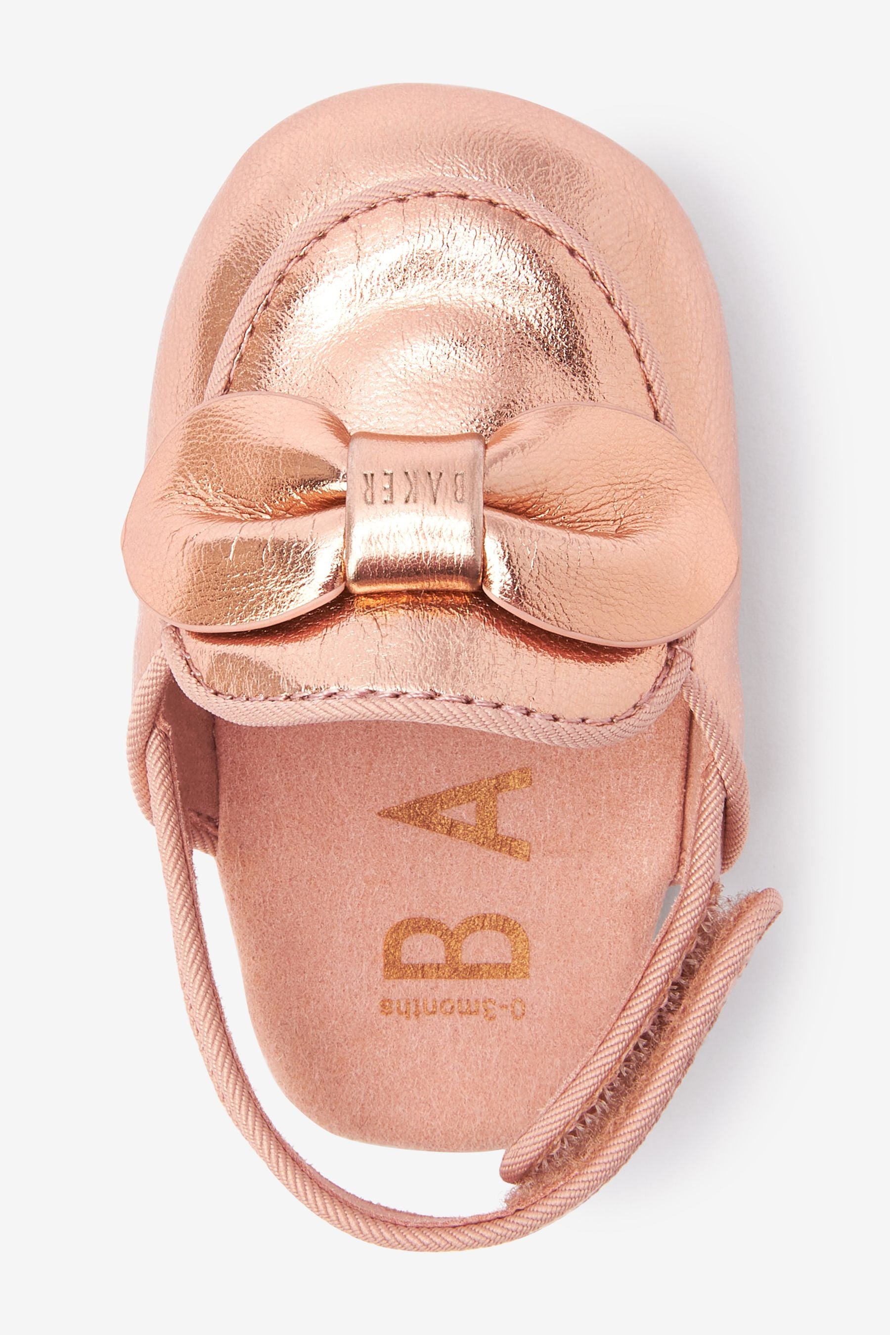 Baker by Ted Baker Rose Gold Loafer Bow Padders