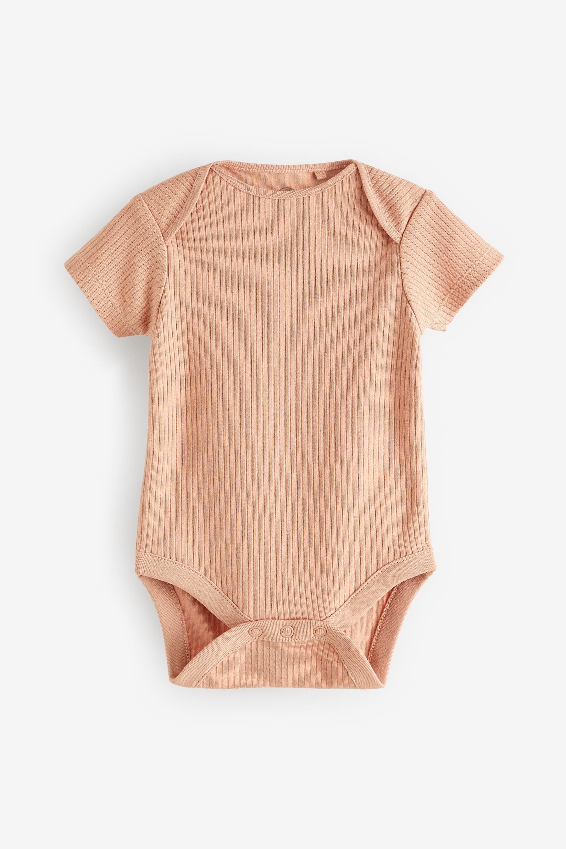 Muted Neutrals Baby Rib Bodysuits 5 Pack