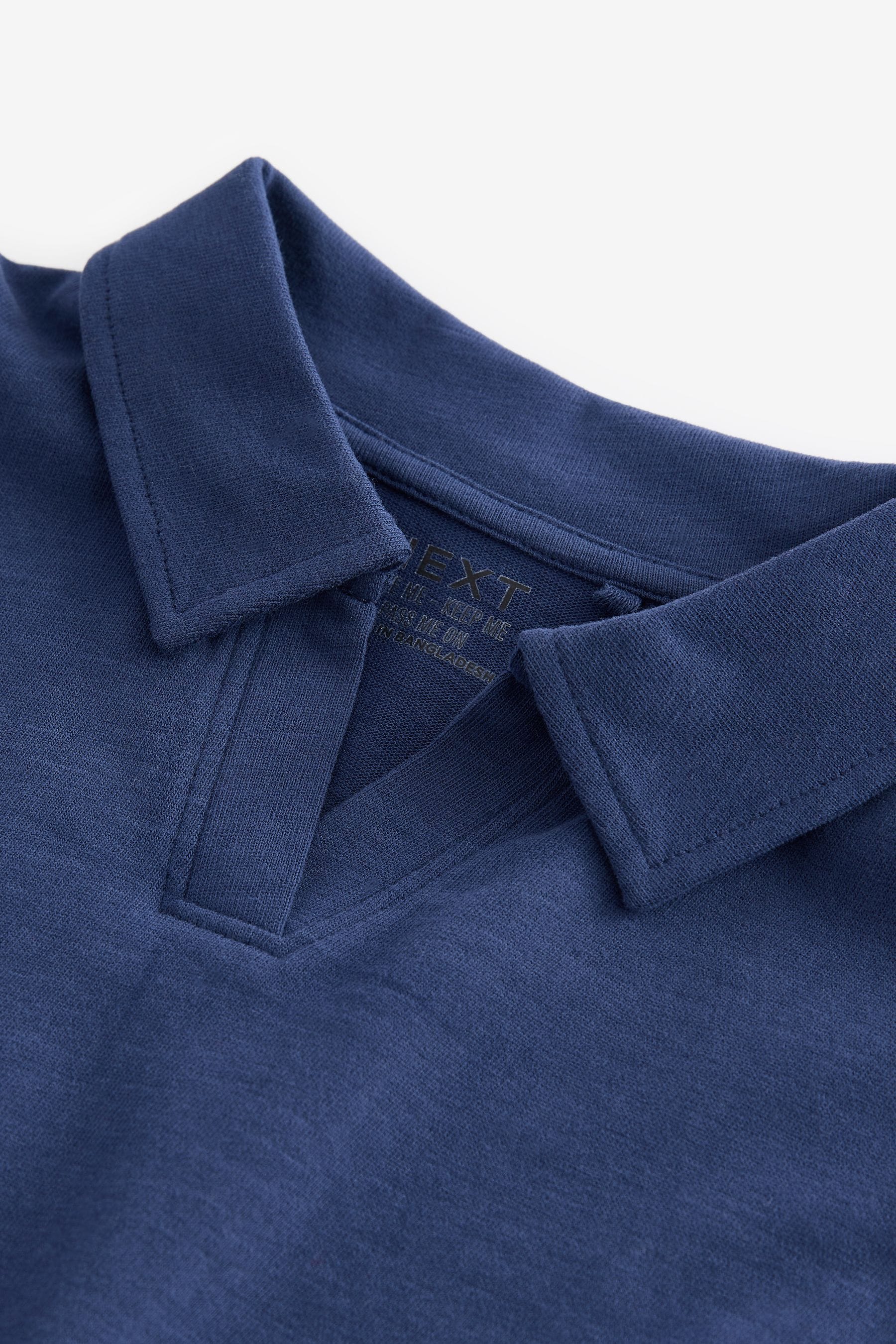 Blue 100% Cotton Collared Boxy Sweatshirt (3-16yrs)