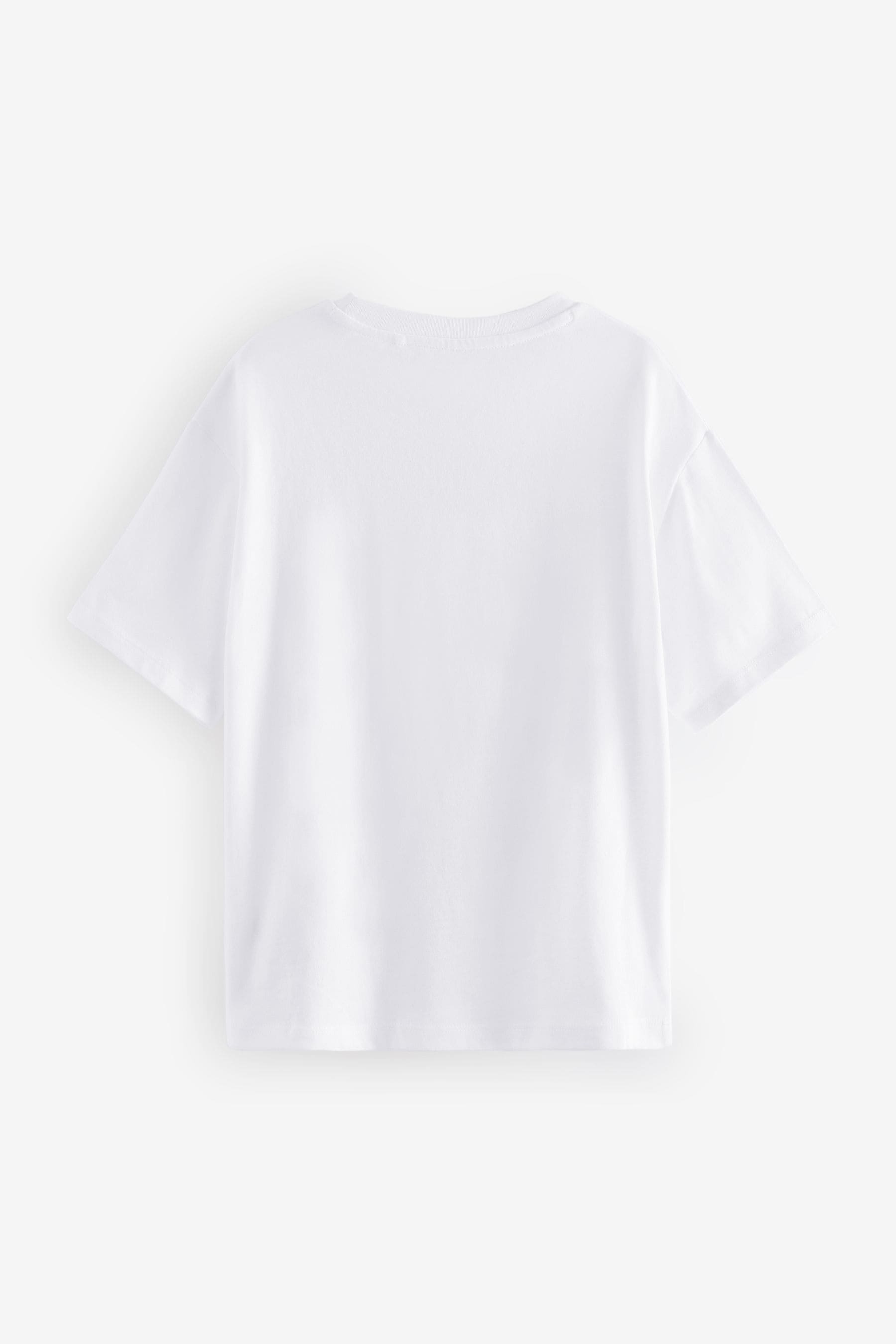 White Oversized Bow Graphic 100% Cotton T-Shirt (3-16yrs)