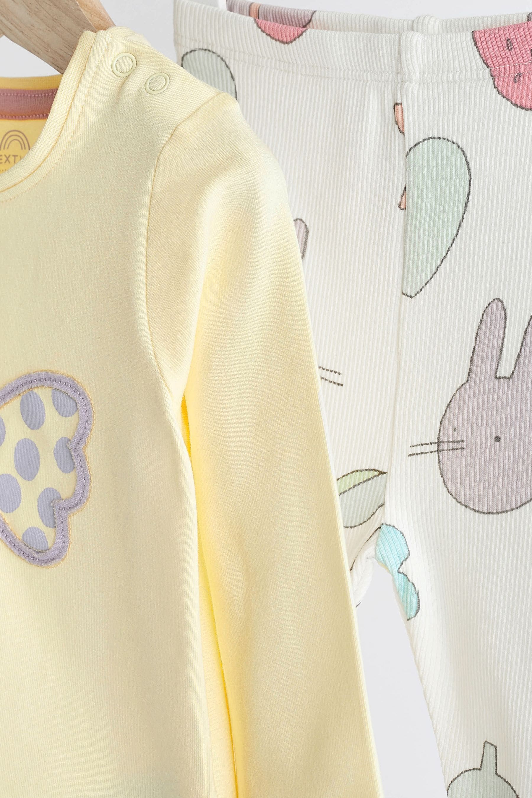 Yellow Butterfly Baby Top And Leggings Set