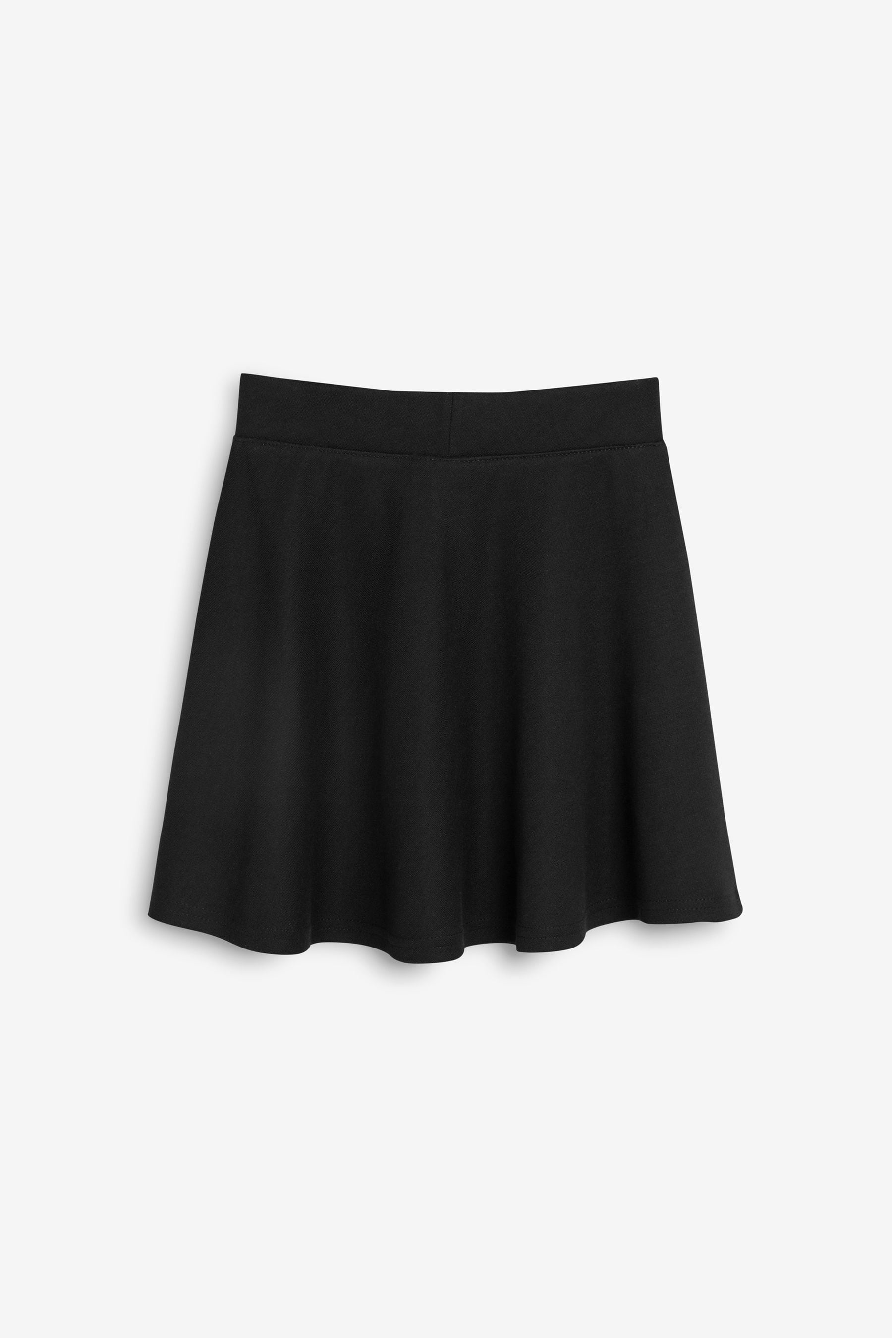 Black Jersey Stretch Pull-On School Skater Skirt (3-17yrs)