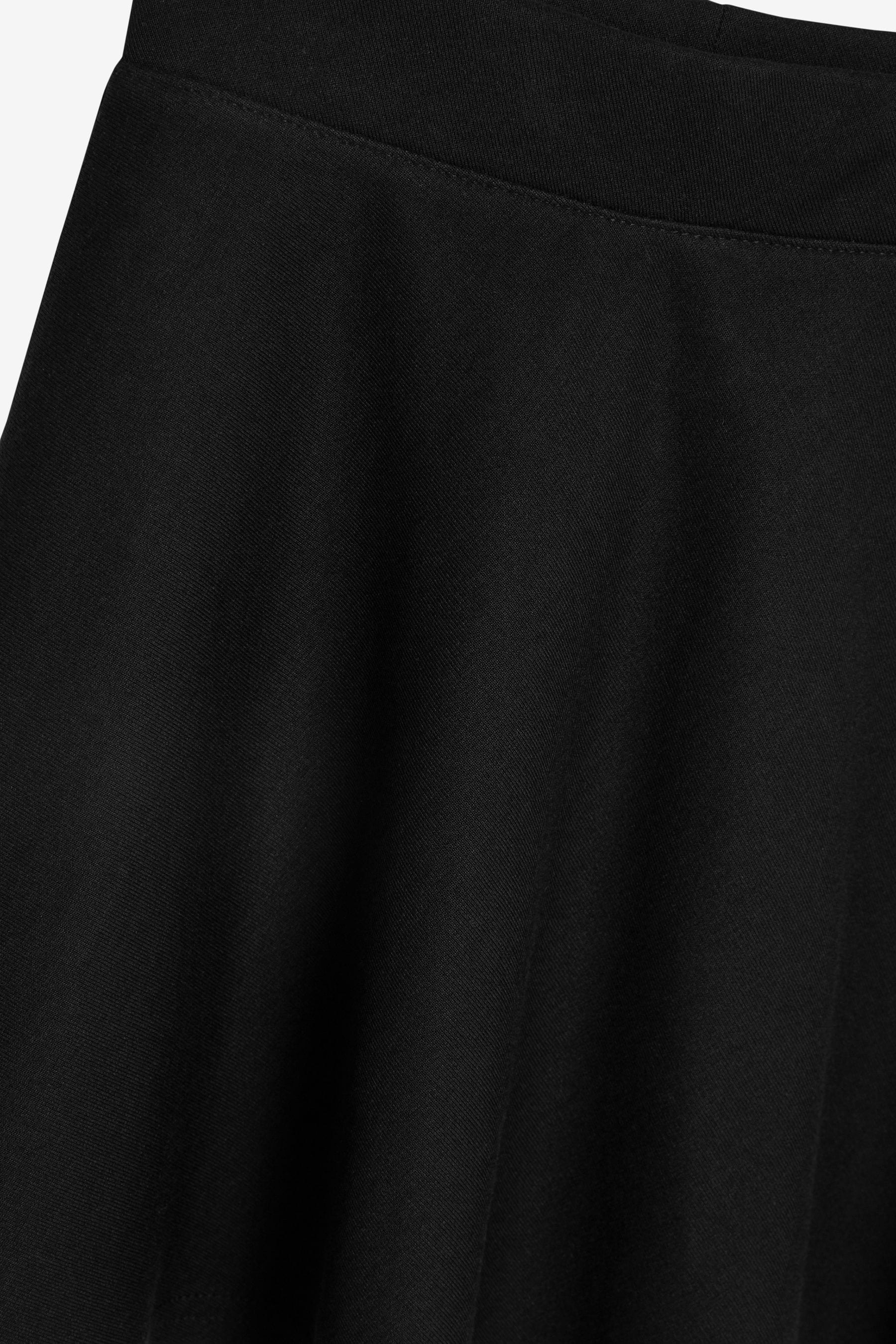 Black Jersey Stretch Pull-On School Skater Skirt (3-17yrs)