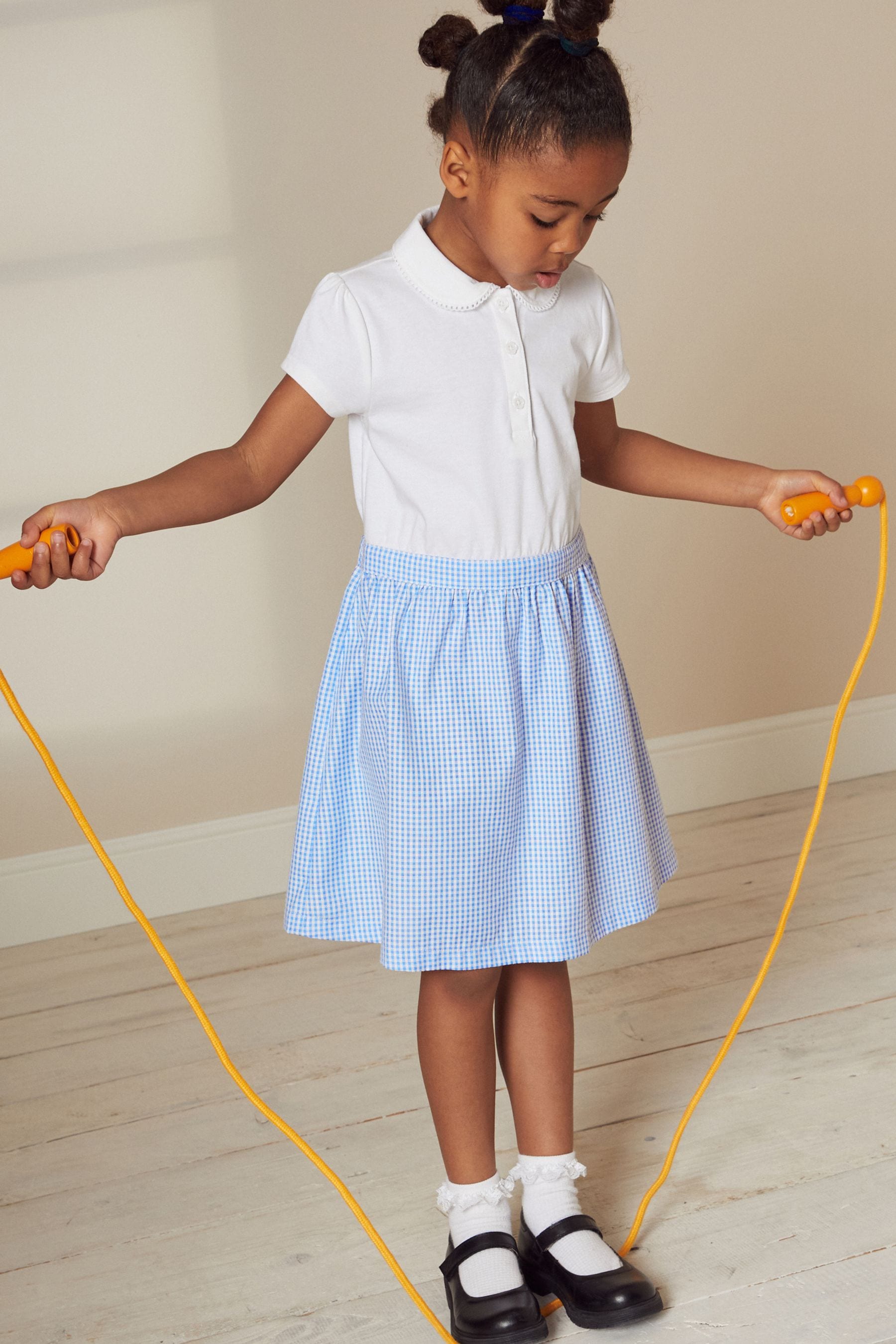 Blue School Gingham Skirt Dress (3-14yrs)