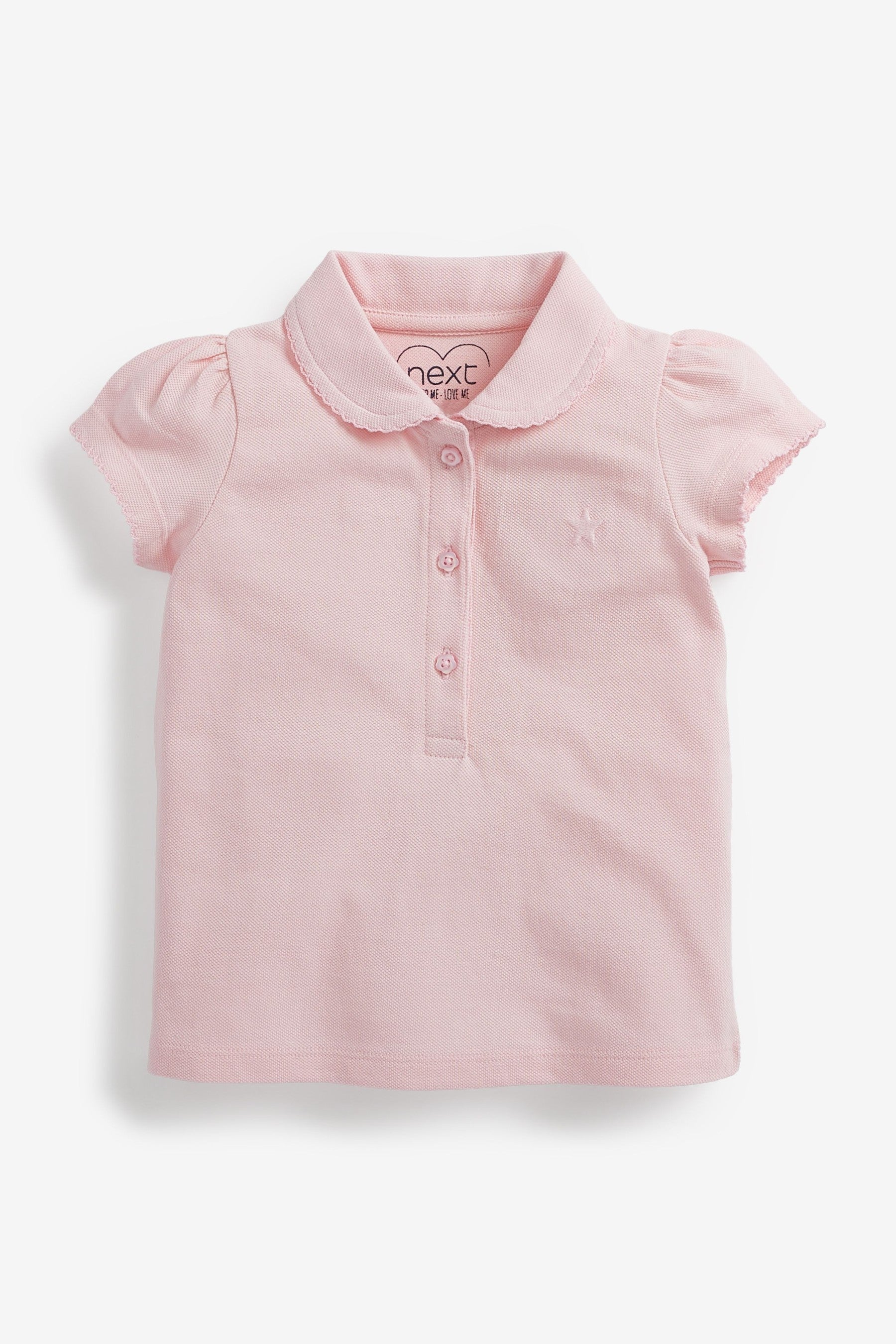 Pink/Navy/White 3 Pack Polo Tops (3mths-7yrs)