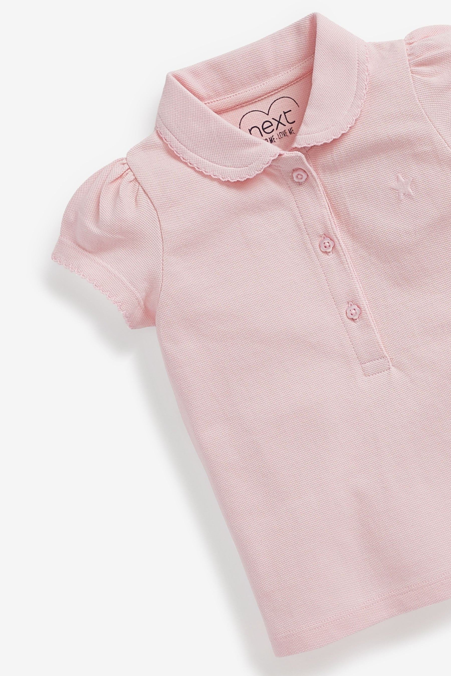 Pink/Navy/White 3 Pack Polo Tops (3mths-7yrs)