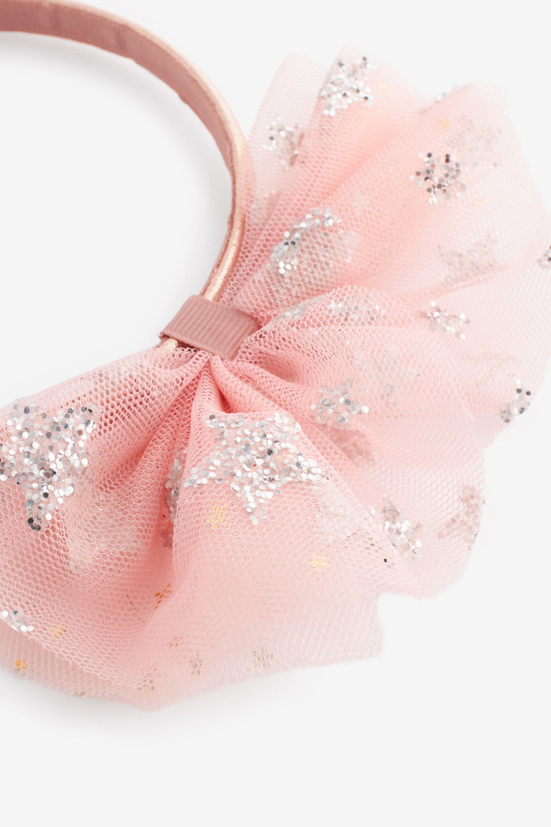 Light Pink Glitter Star Bow Hairband